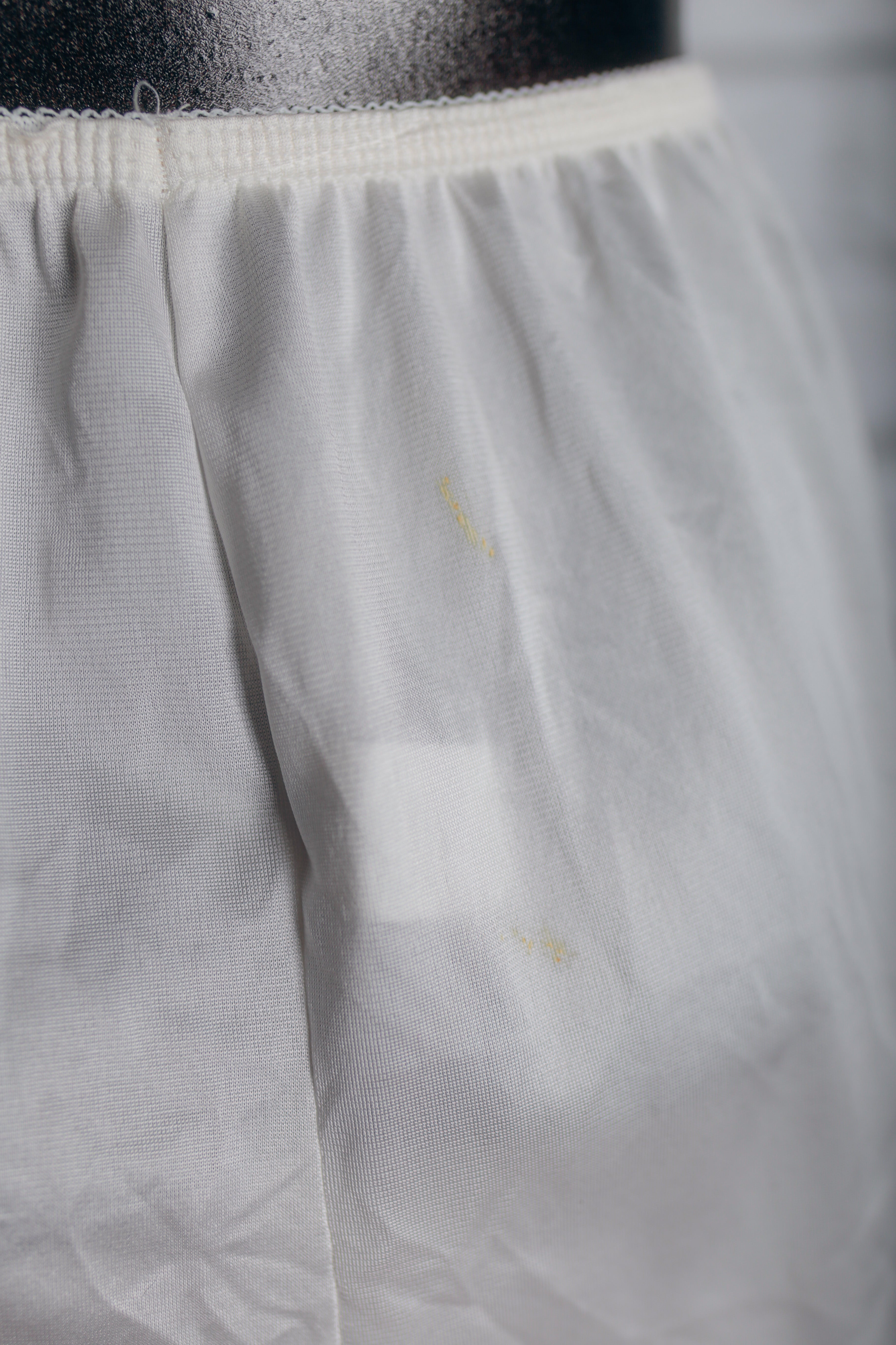 Ashley Taylor Vintage White Short Half Slip Lace Hem USA-made Small