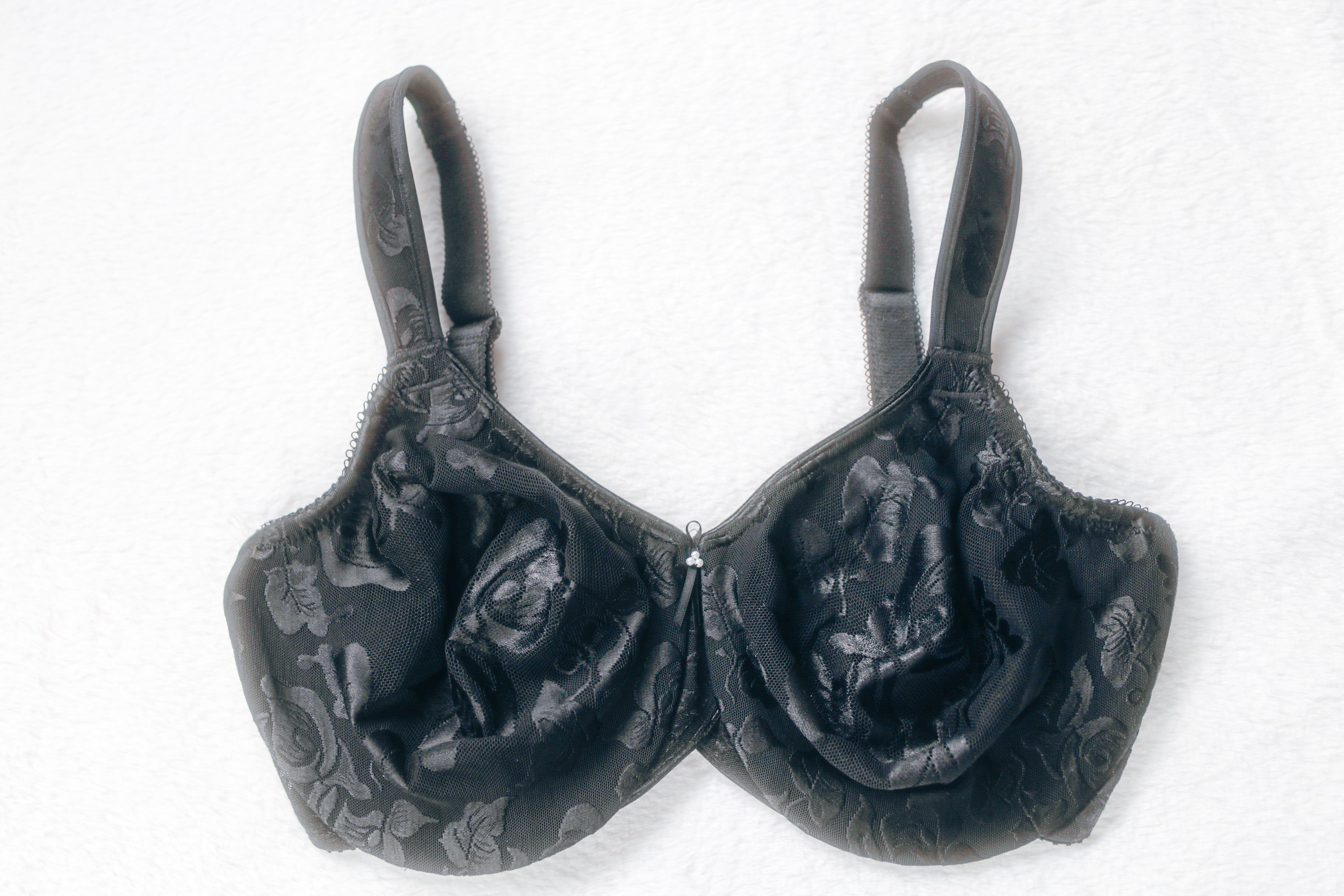 Wacoal 34DD Awareness 85567 Underwire Full Coverage Bra Black