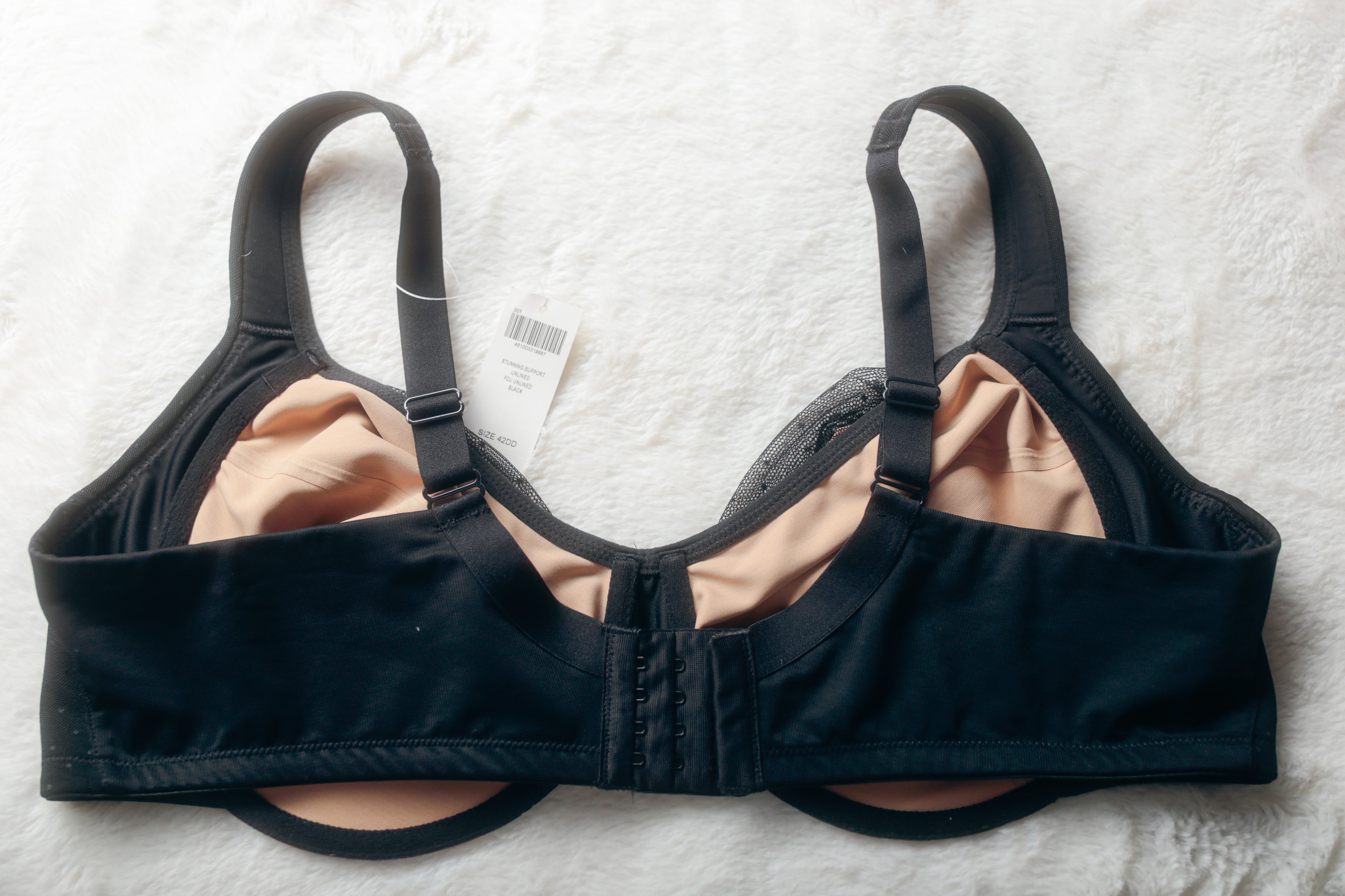 Soma 42DD Stunning Support Unlined Balconette Full Coverage Underwire Bra Black NEW