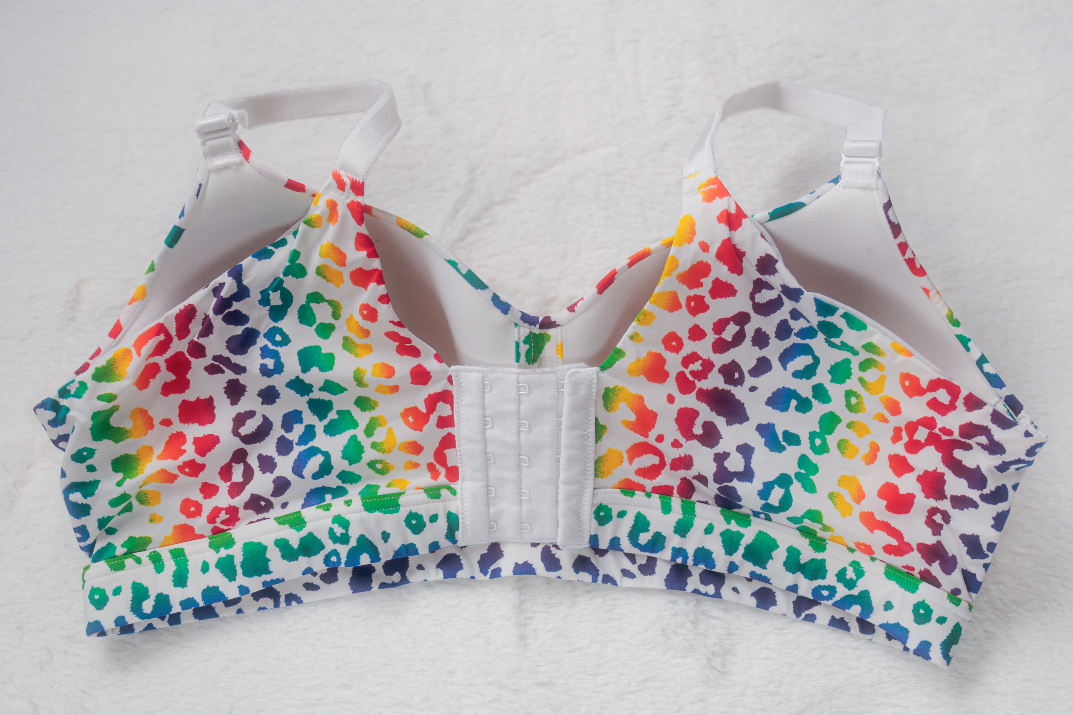 Torrid Curve 40C 360 Back Smoothing Wire-free Lightly Lined Everyday Wireless Bra Rainbow Cheetah