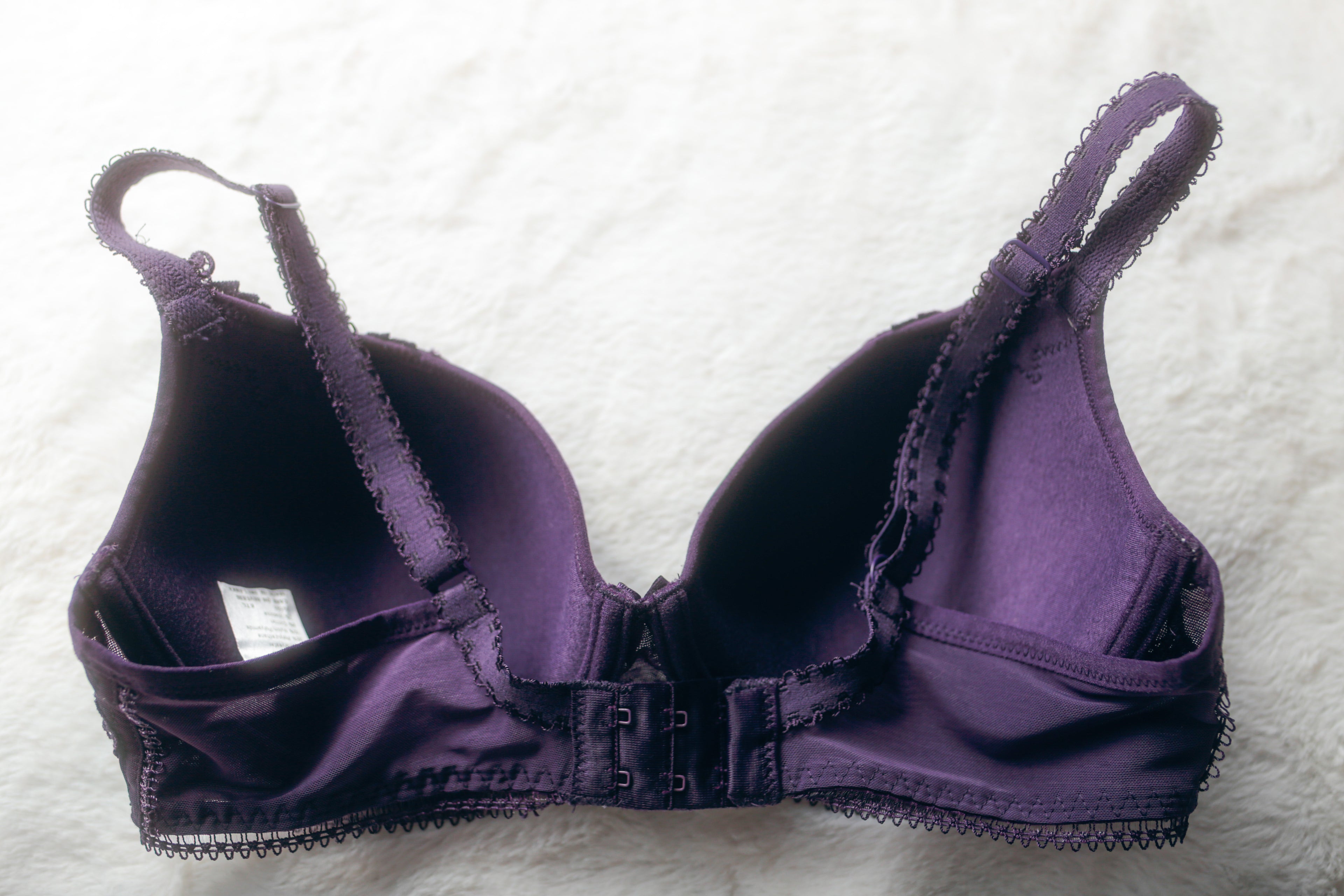 Fantasie 32DD Ava Underwire Molded Plunge Balcony T-shirt Bra Purple