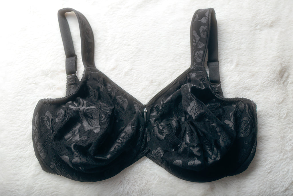 Wacoal US 36G UK 36F Awareness 85567 Underwire Full Coverage Lined Bra Black