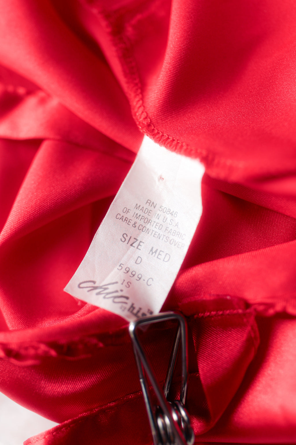 Chic by h.i.s. Vintage Satin Tiered Camisole Medium Red