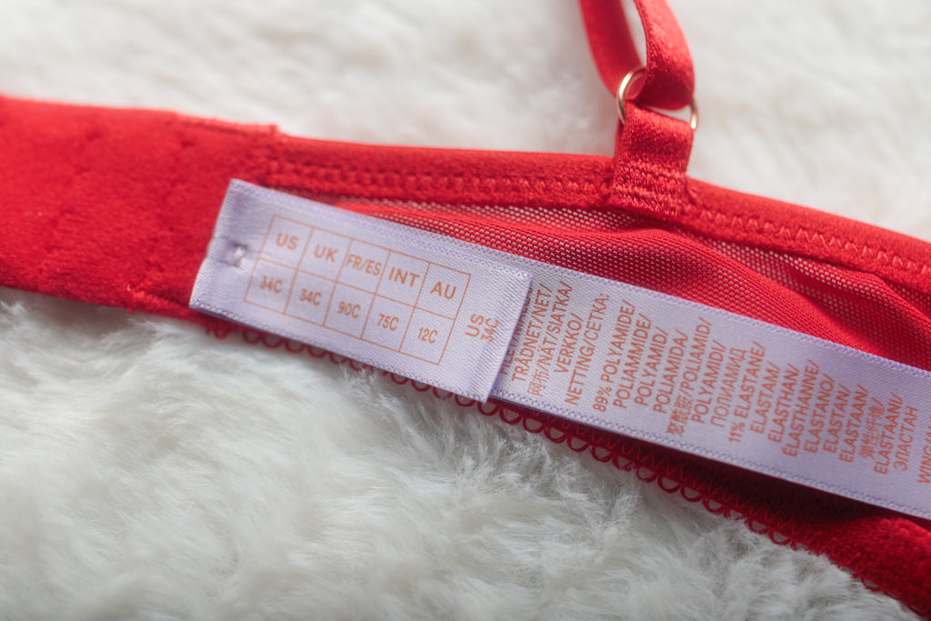 Savage X Fenty 34C Sheer Unlined Lace Balconette Bra Red NEW