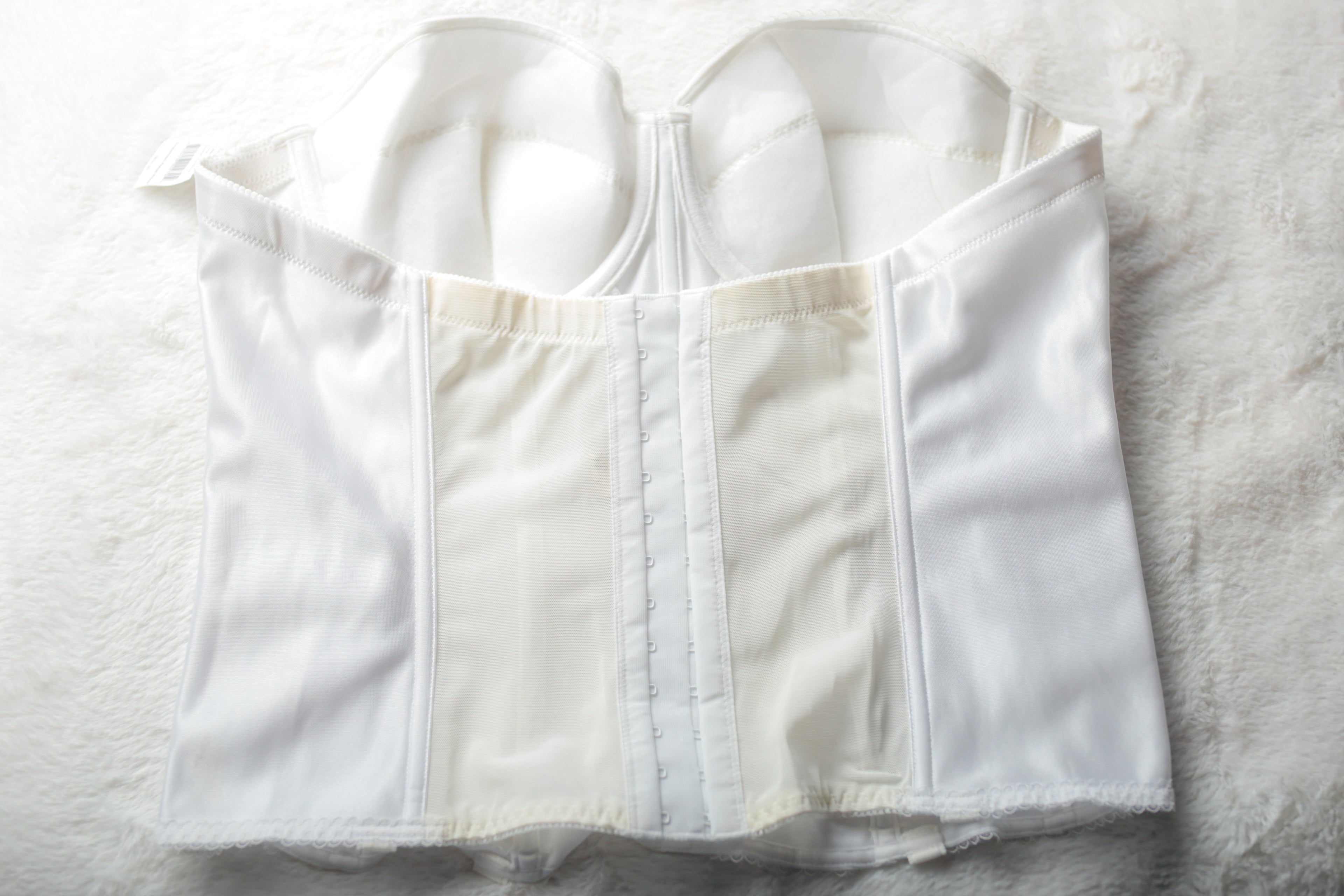 Dominique 40C Satin Bridal Basque Corset Bustier Bra White NEW