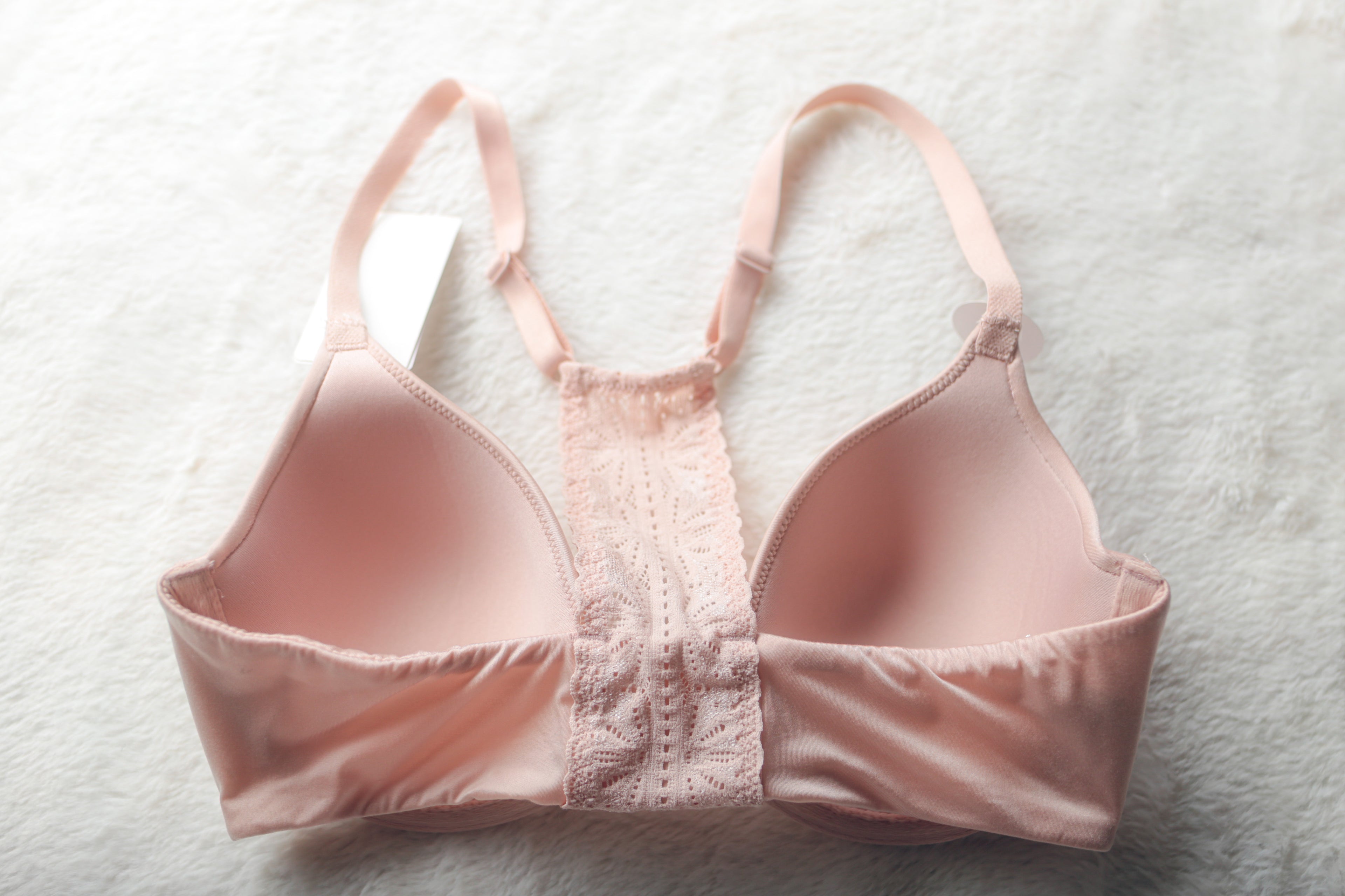 b.tempt'd by Wacoal 36A Future Foundation Front Close Racerback Underwire T-shirt Bra Beige NEW