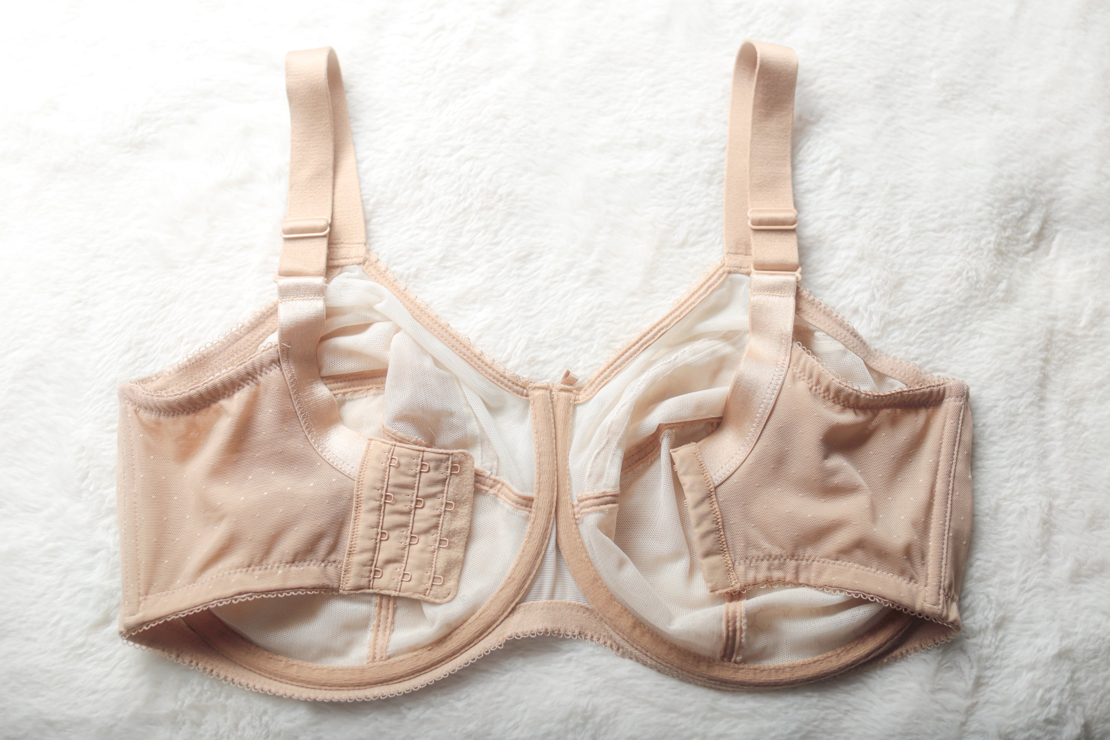 Wacoal US 36I UK 36G Retro Chic 855186 Full Figure Underwire Lace Bra Beige