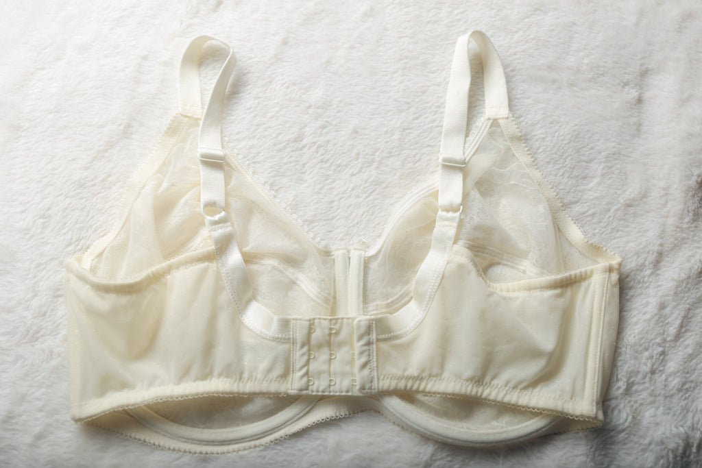 Wacoal US 42DDD UK 42E Retro Chic 855186 Full Figure Underwire Lace Bra Ivory