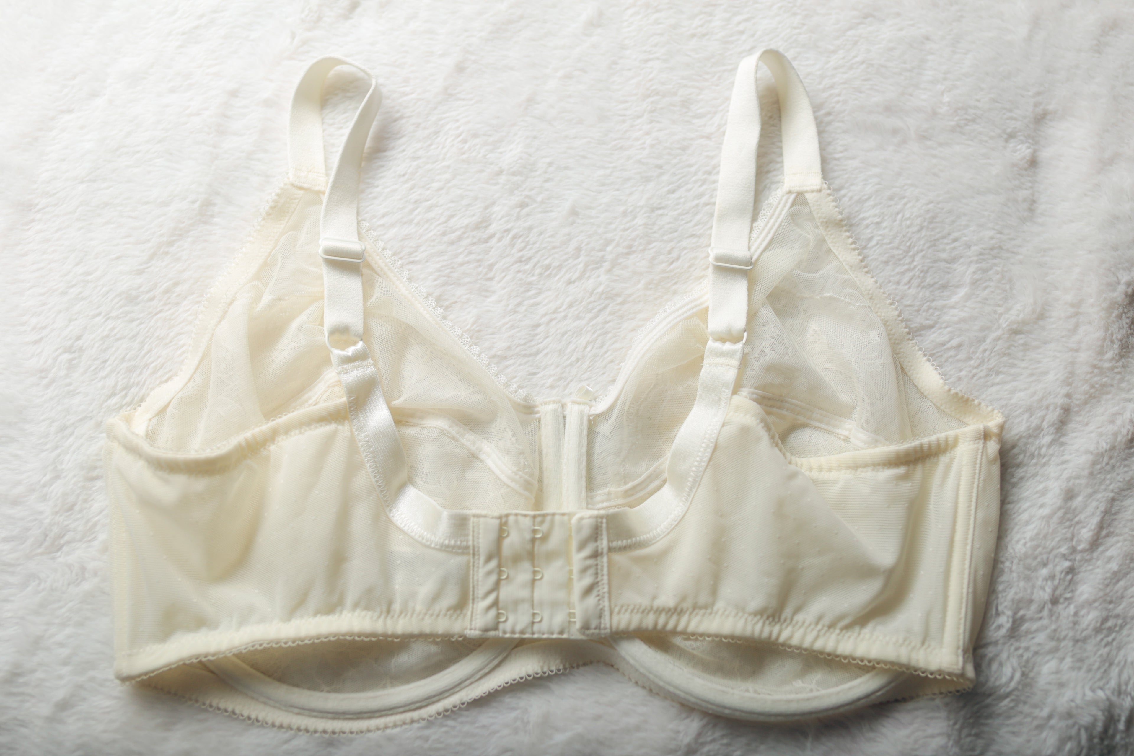 Wacoal US 42DDD UK 42E Retro Chic 855186 Full Figure Underwire Lace Bra Ivory