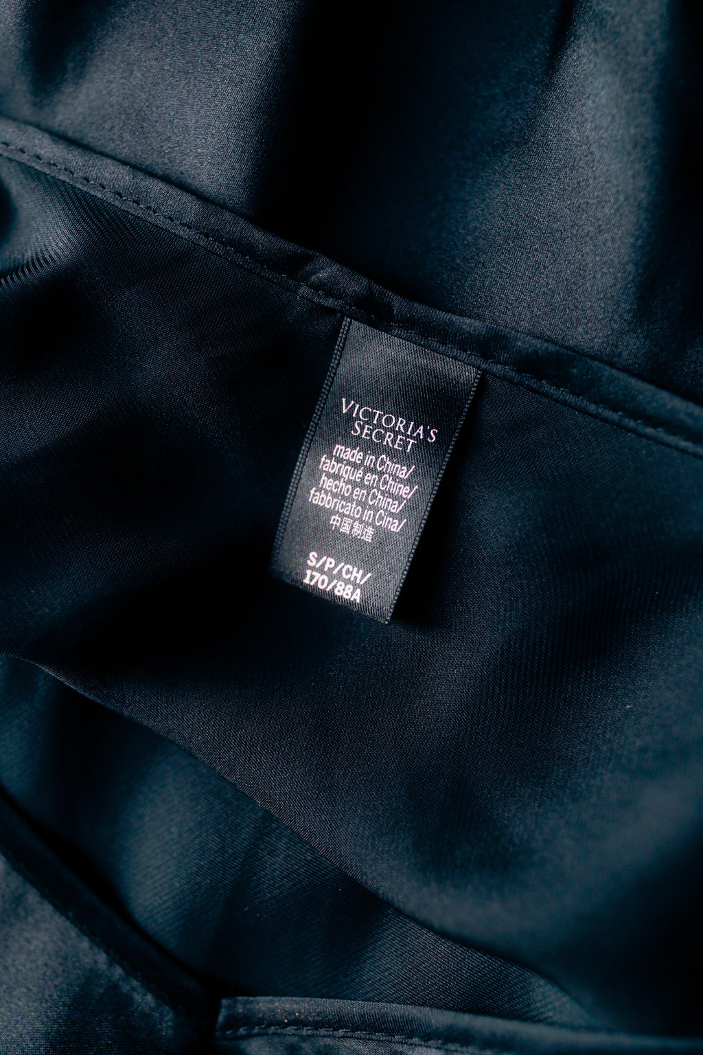Victoria's Secret Satin Babydoll Chemise Nightie Black Small