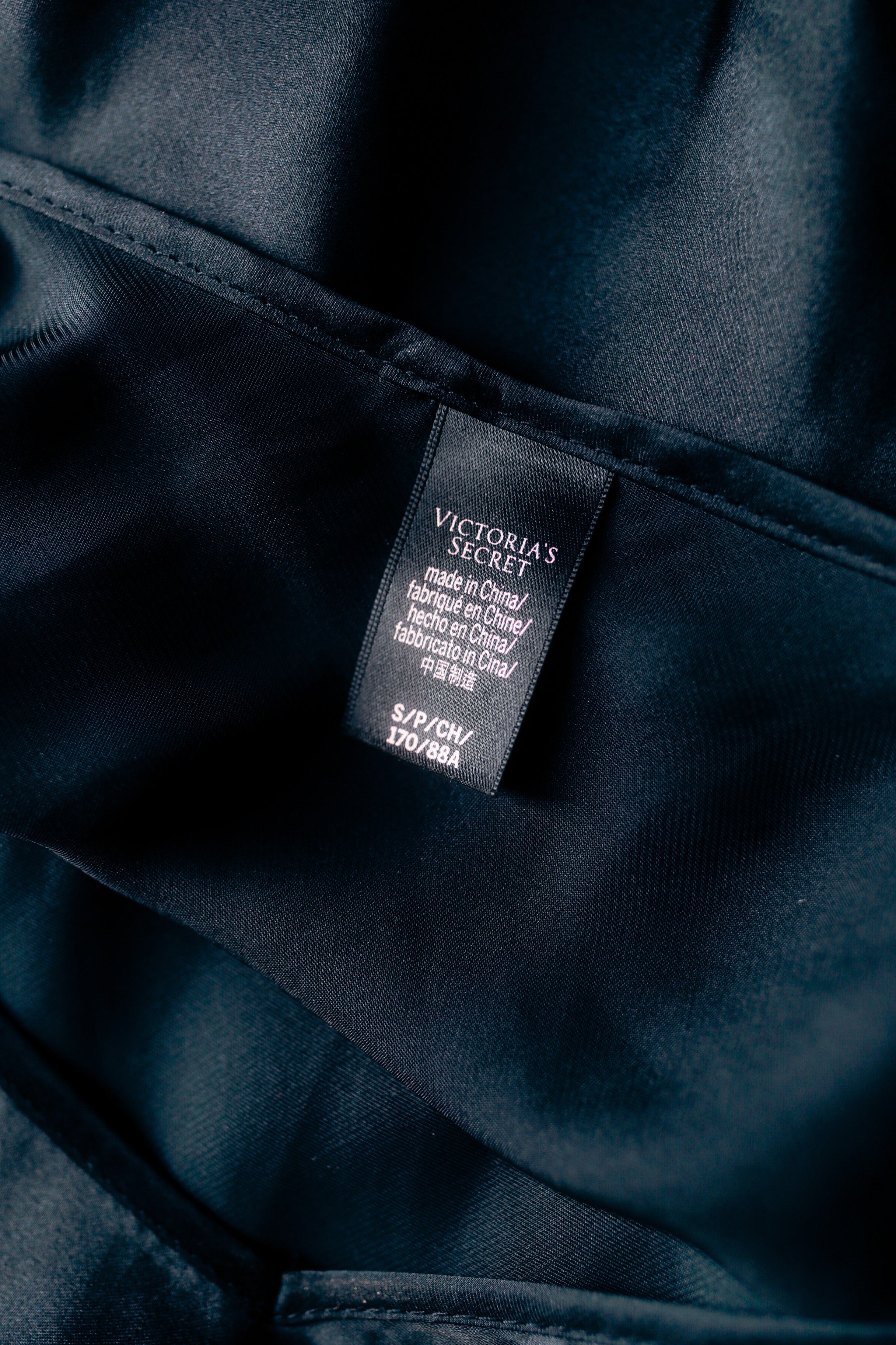 Victoria's Secret Satin Babydoll Chemise Nightie Black Small