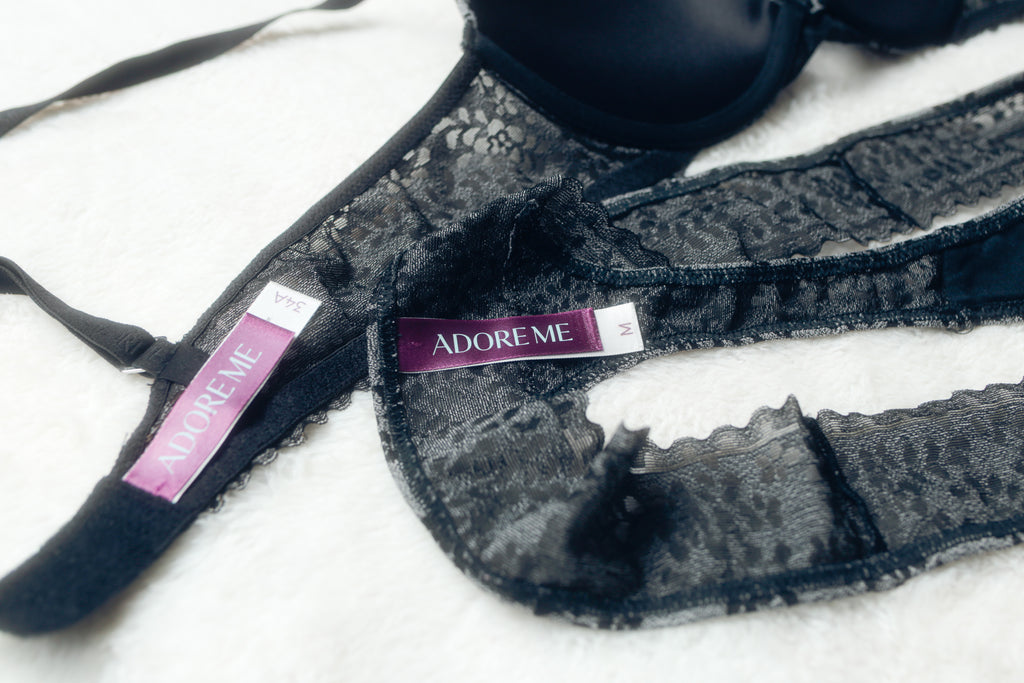 Adore Me 34A Padded Push-up Underwire T-shirt Bra and Panty Set Gray