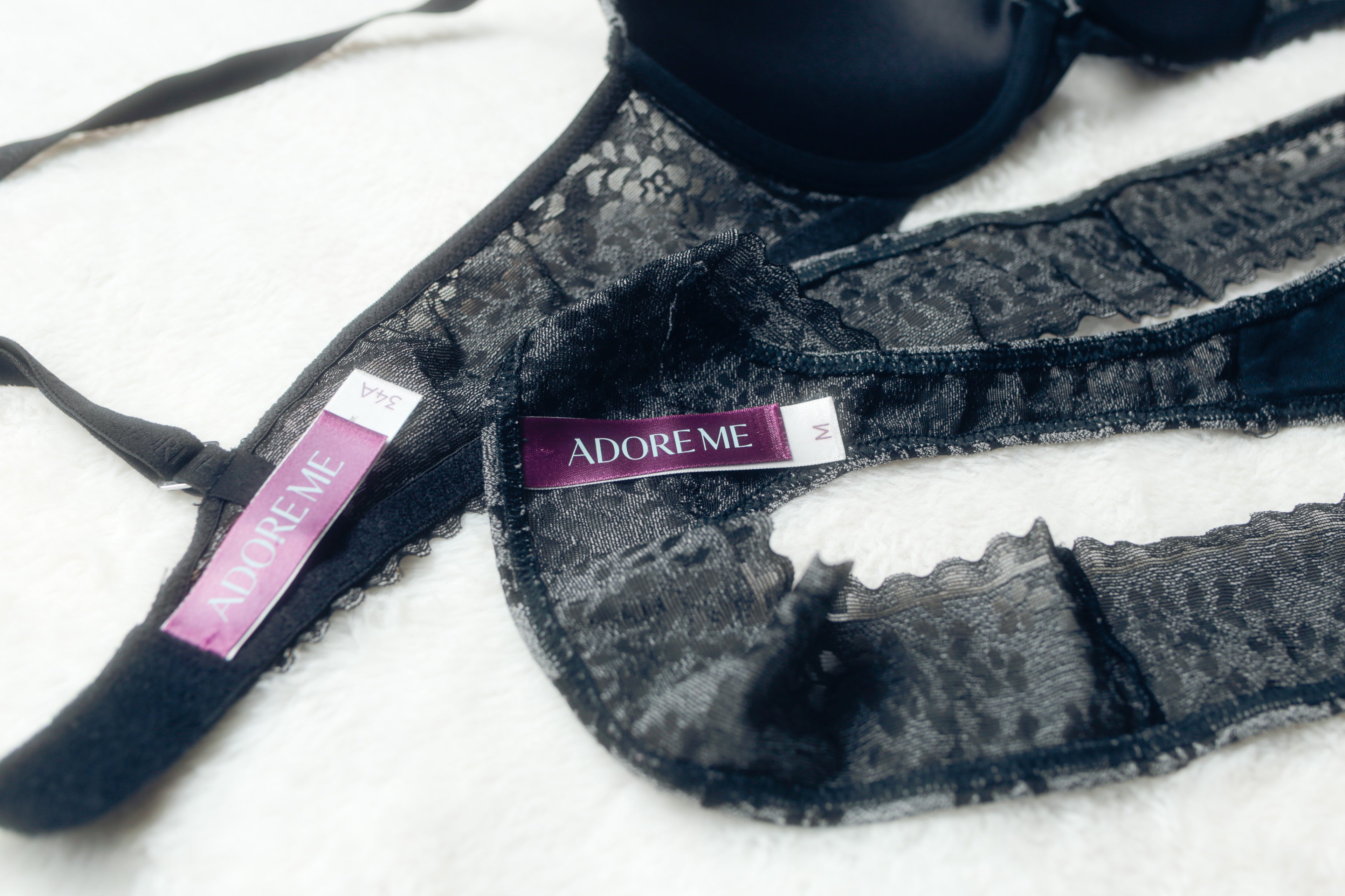 Adore Me 34A Padded Push-up Underwire T-shirt Bra and Panty Set Gray