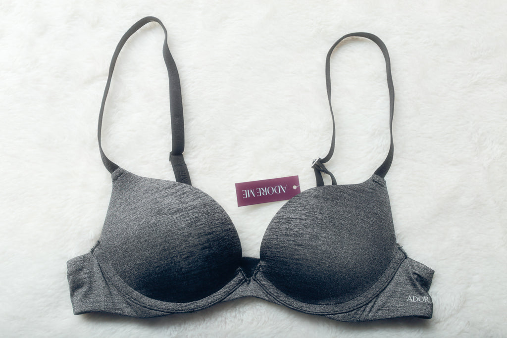 Adore Me 32A Padded Push-up Underwire T-shirt Bra Gray NEW