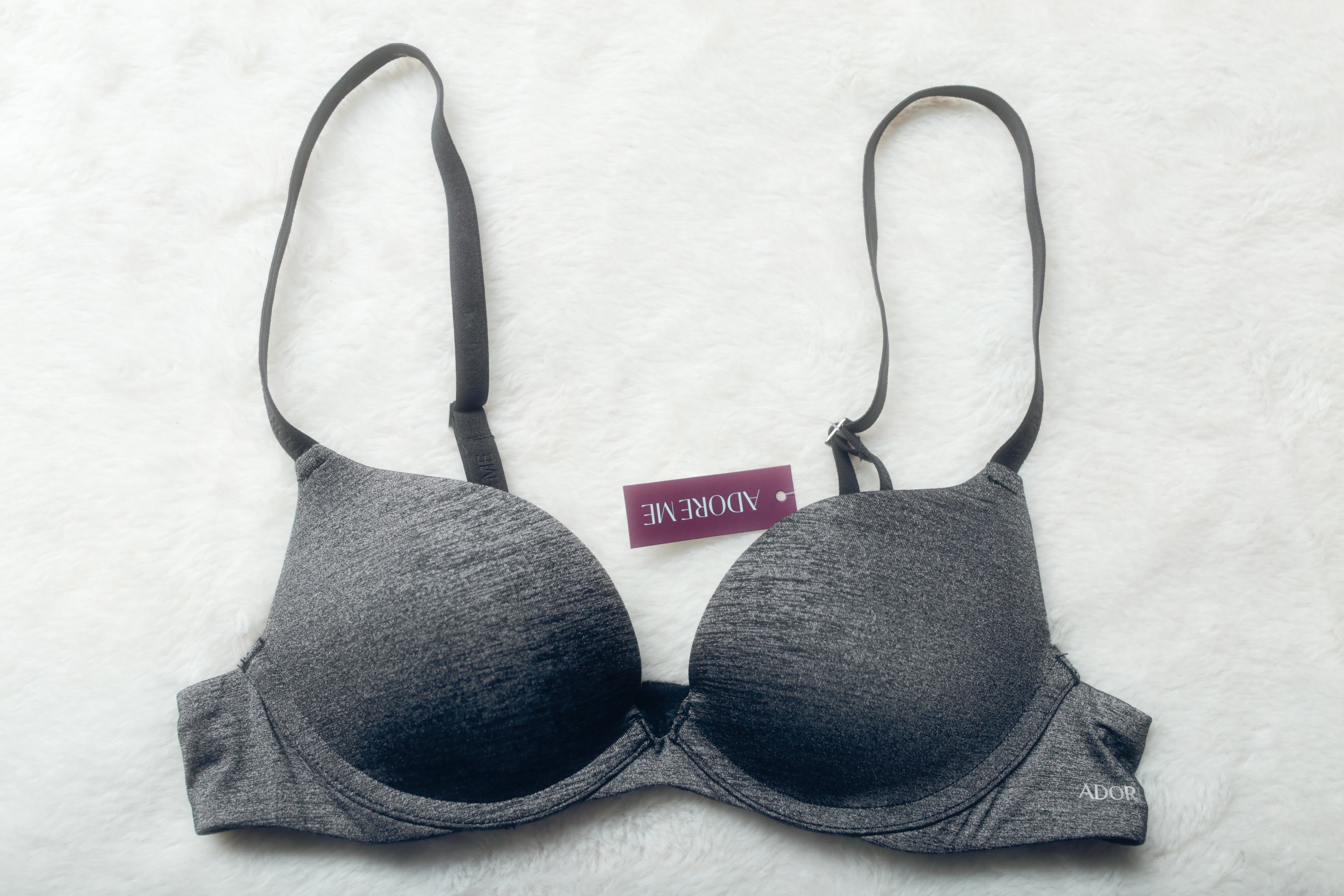 Adore Me 32A Padded Push-up Underwire T-shirt Bra Gray NEW