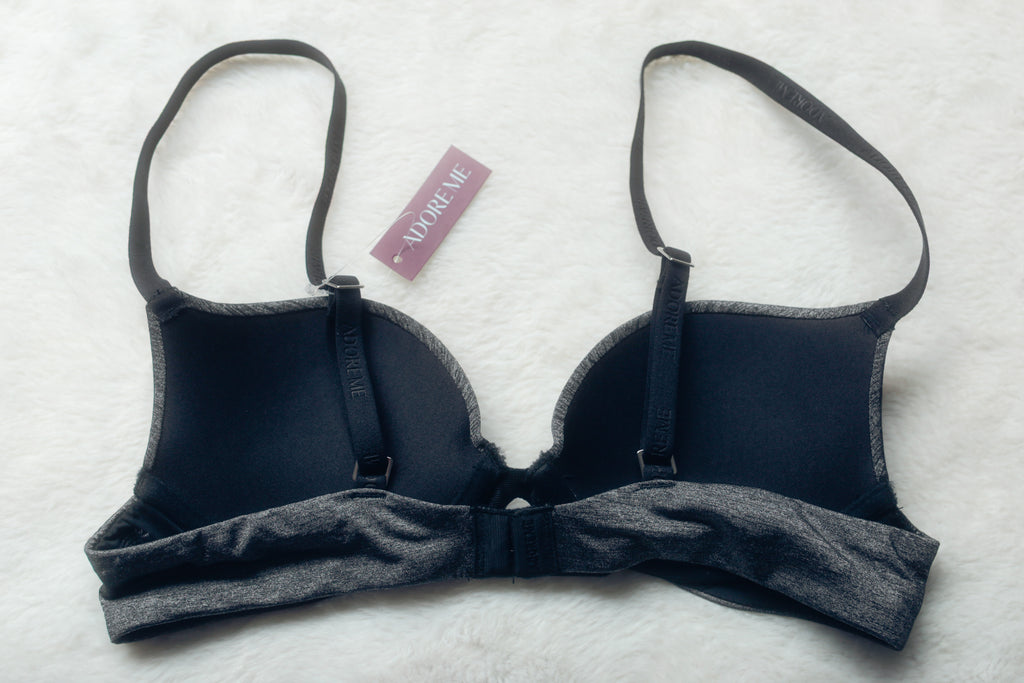 Adore Me 32A Padded Push-up Underwire T-shirt Bra Gray NEW