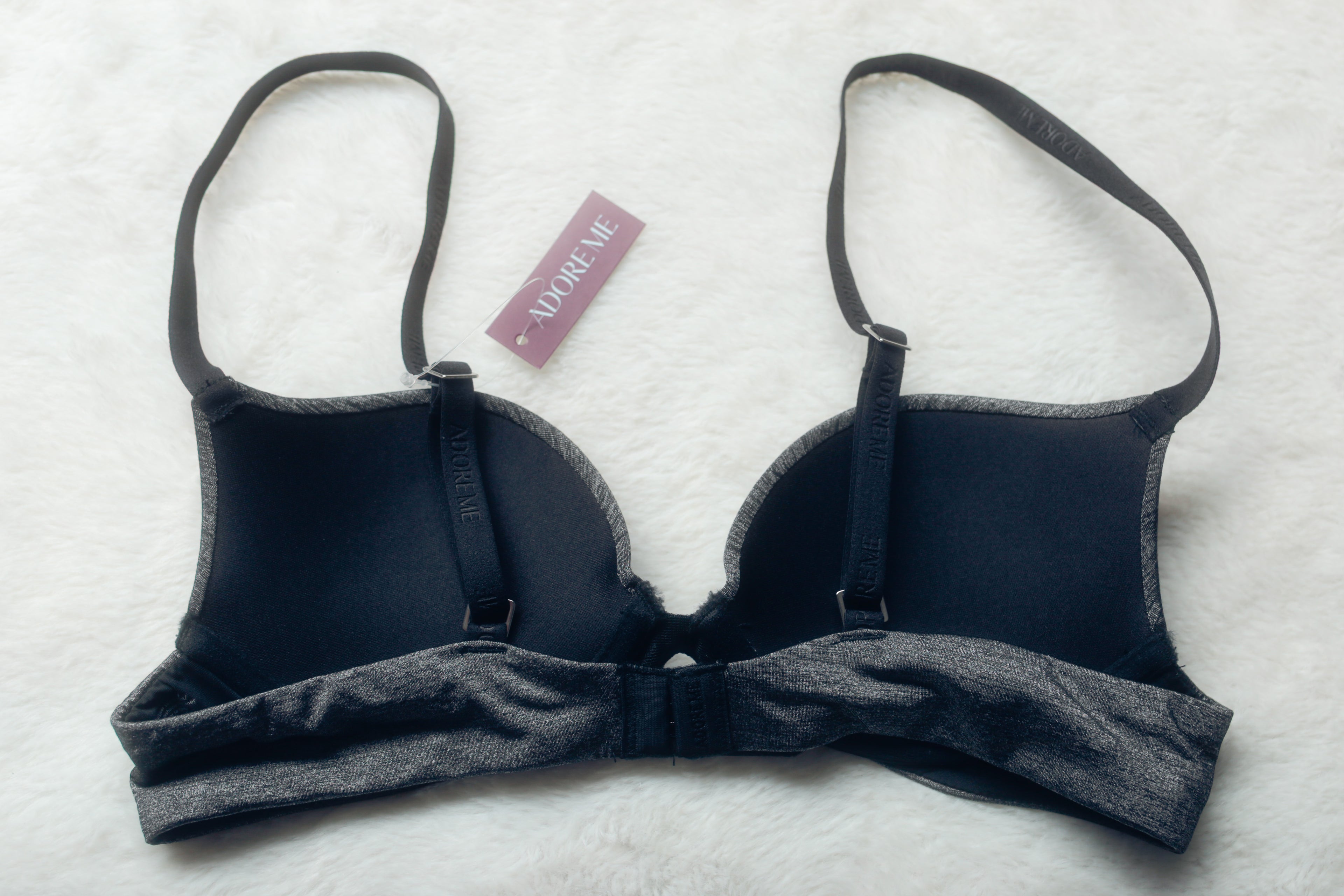 Adore Me 32A Padded Push-up Underwire T-shirt Bra Gray NEW