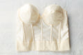 Dominique Low Back Boned Corset Bustier Bridal Bra Ivory 34B
