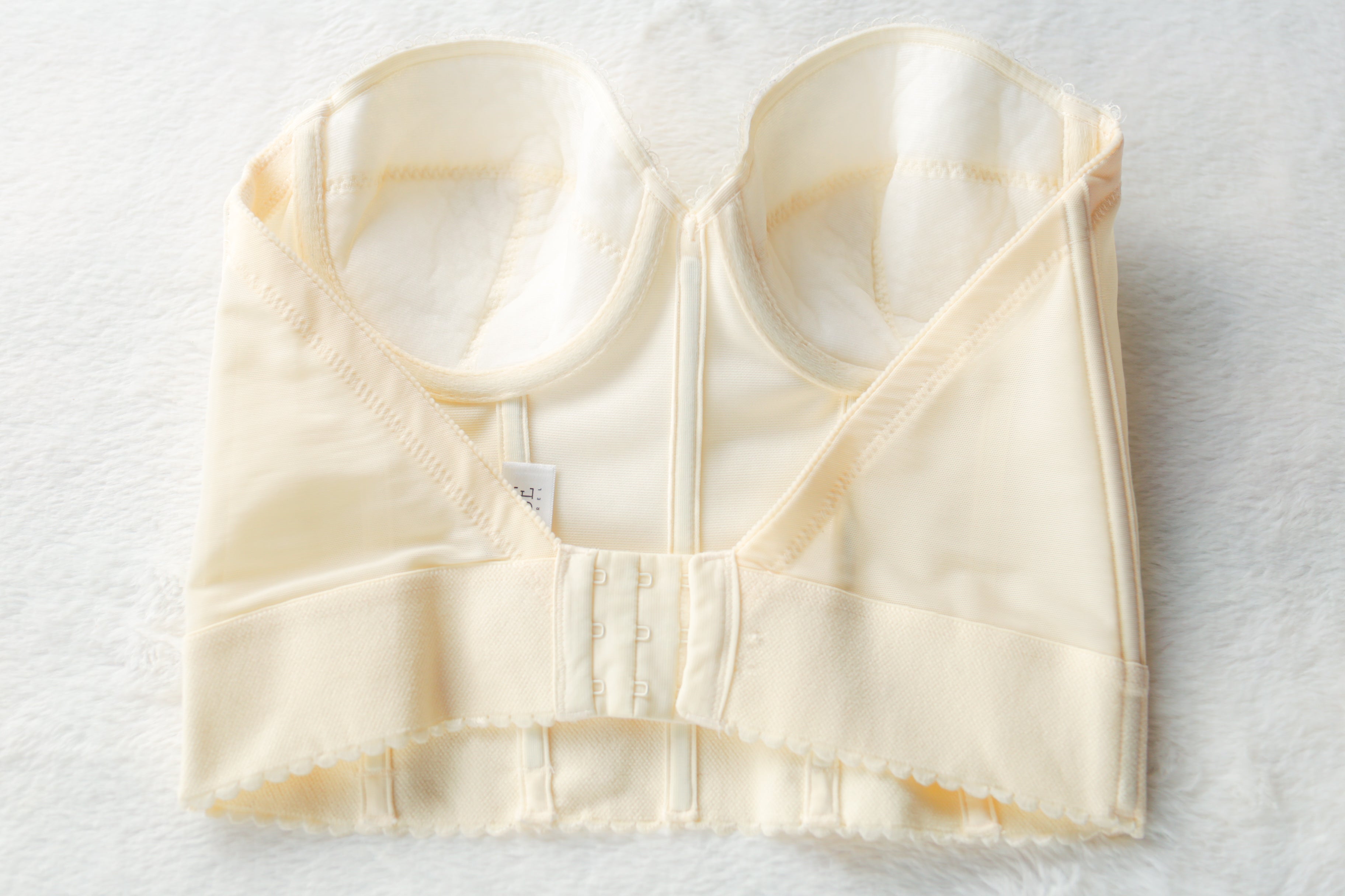 Dominique Low Back Boned Corset Bustier Bridal Bra Ivory 34B