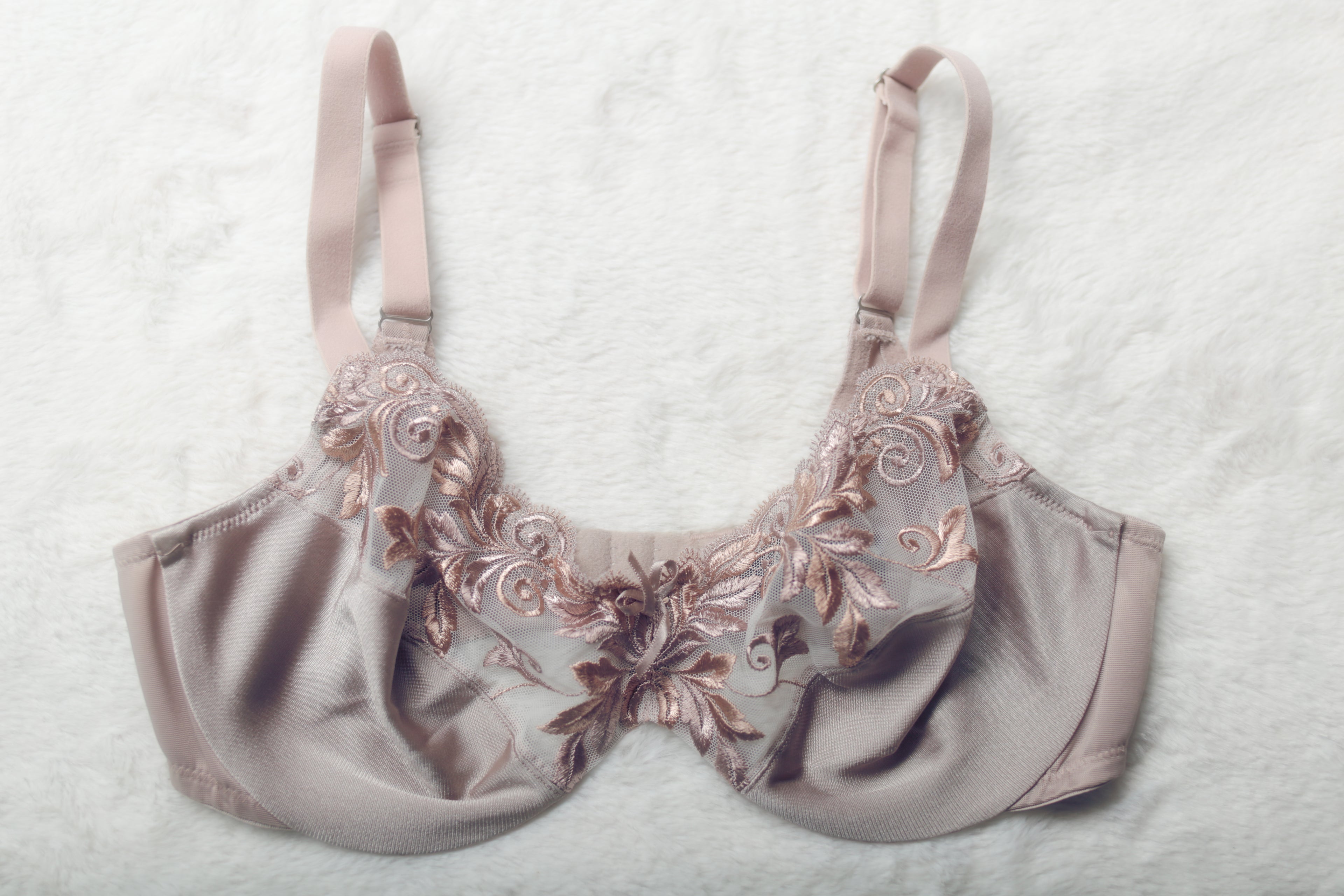 Soma 36C Unpadded Lace Full Coverage Underwire Bra Beige Floral