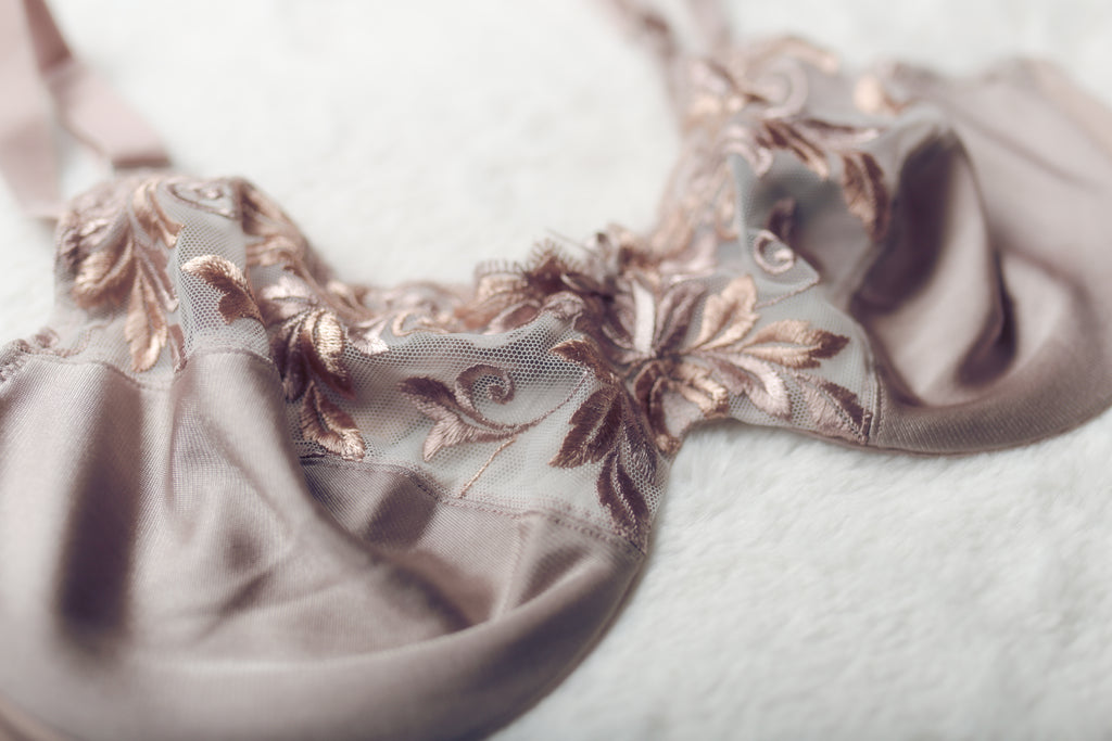 Soma 36C Unpadded Lace Full Coverage Underwire Bra Beige Floral