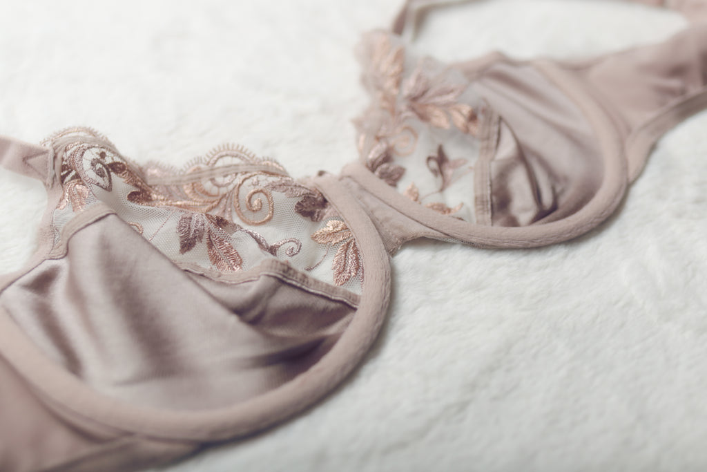 Soma 36C Unpadded Lace Full Coverage Underwire Bra Beige Floral