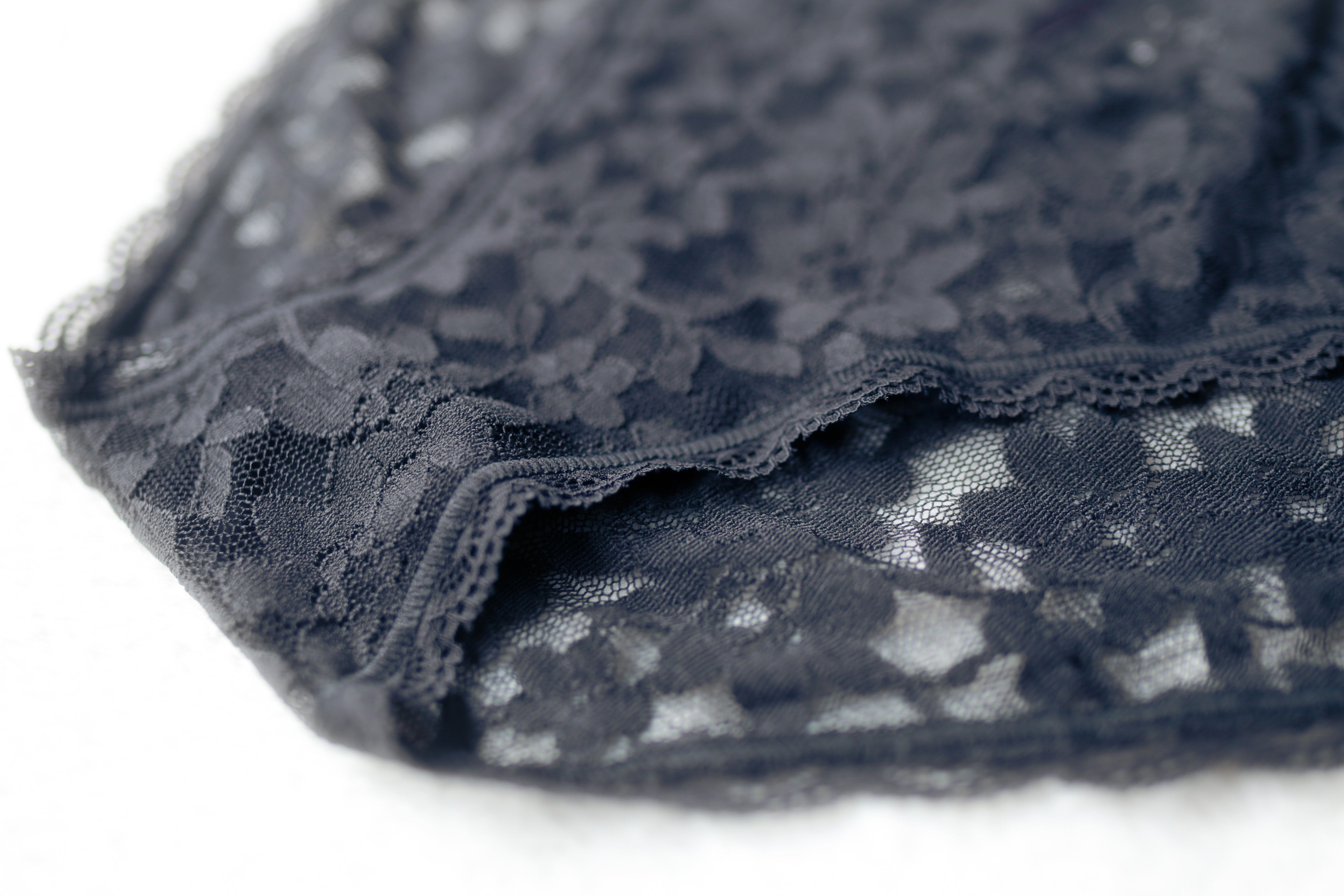 Adore Me Black Sheer Lace French Cut Panties Medium NEW