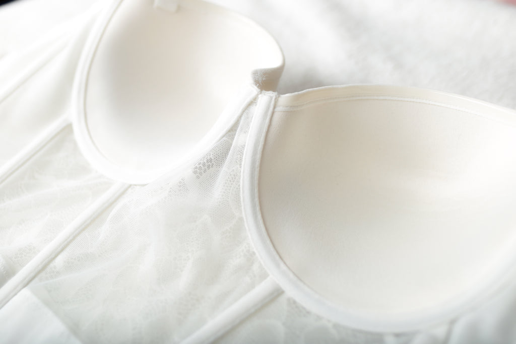 Le Mystere 34DD 34E Satin Lace Bridal Basque Corset Bustier Bra White