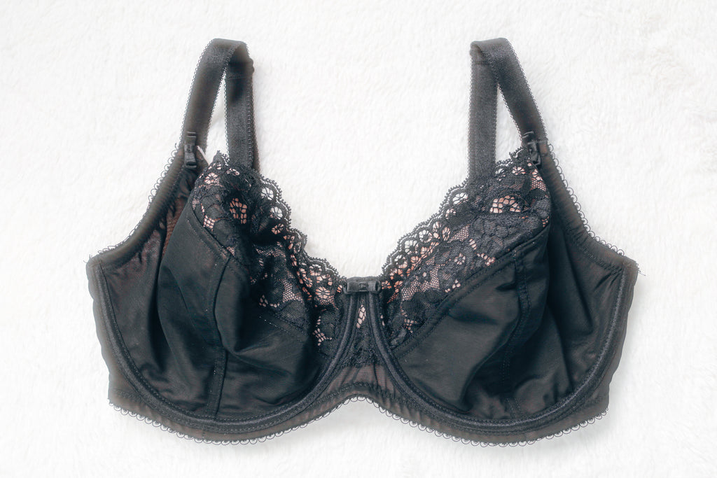 Pour Moi US 32G UK 32F Amour Accent Unlined Balconette Bra Black