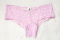 PINK Wink Sheer Lace Cheeky Panty Medium Pink NEW