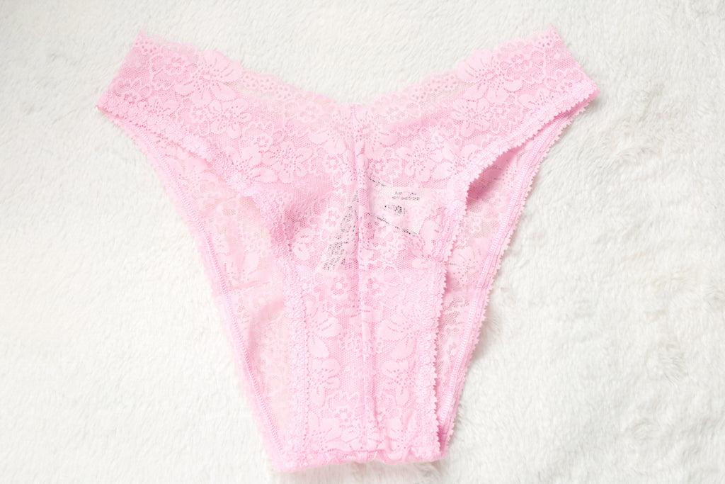 PINK Wink V-Front Brazilian Cheeky Panty Medium Pink NEW
