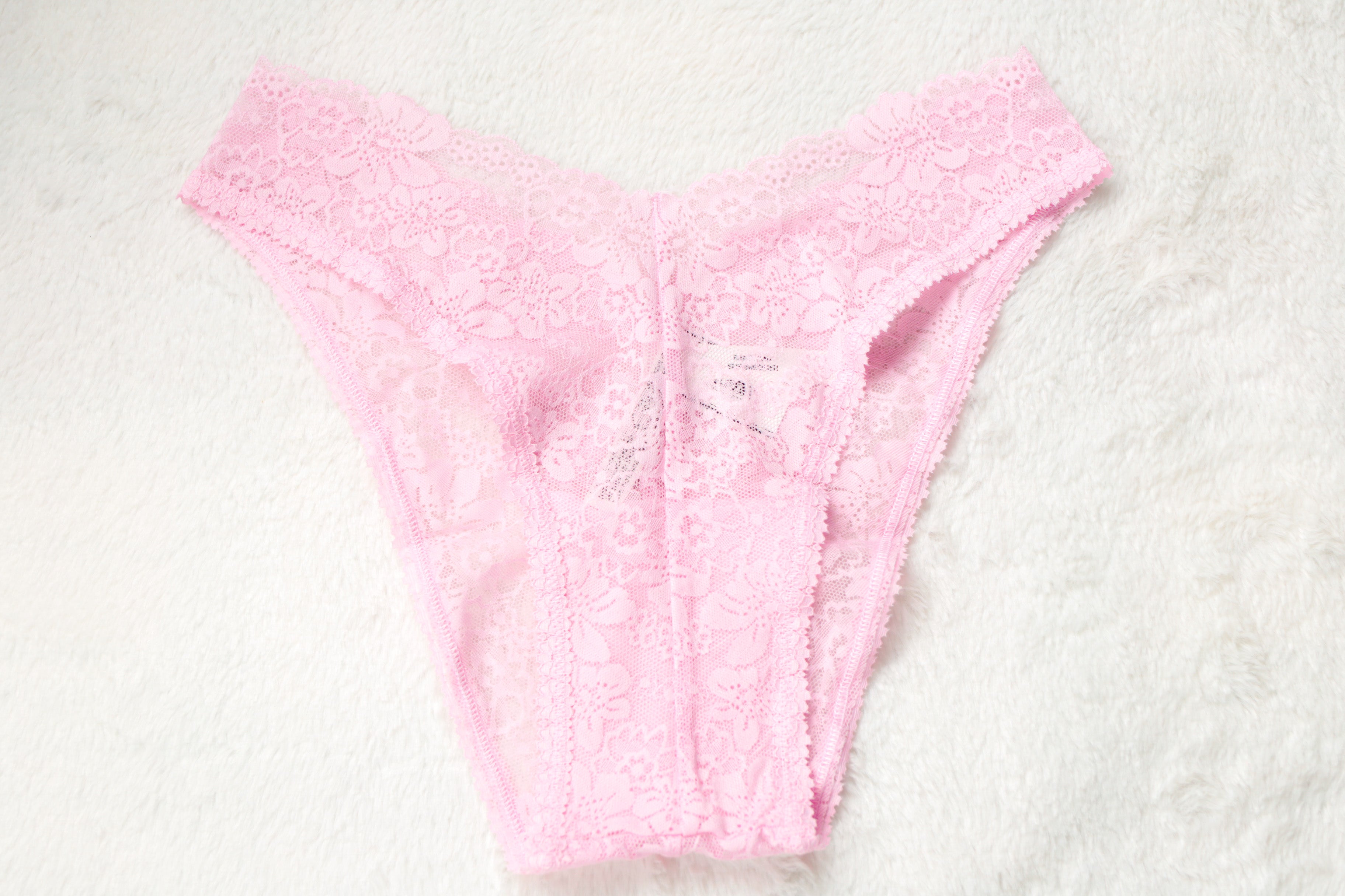 PINK Wink V-Front Brazilian Cheeky Panty Medium Pink NEW