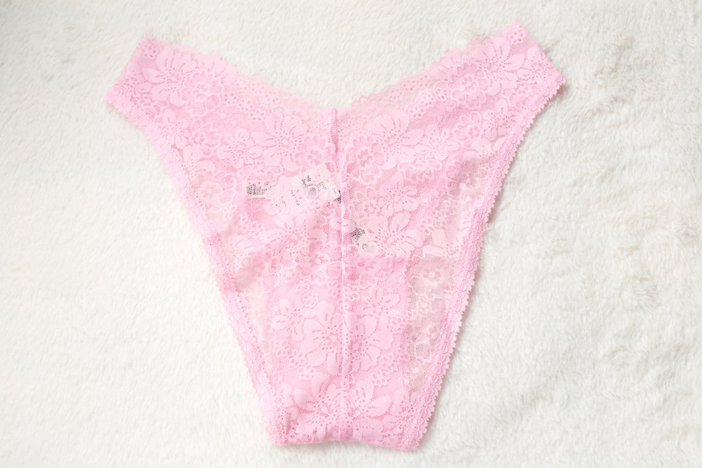 PINK Wink V-Front Brazilian Cheeky Panty Medium Pink NEW