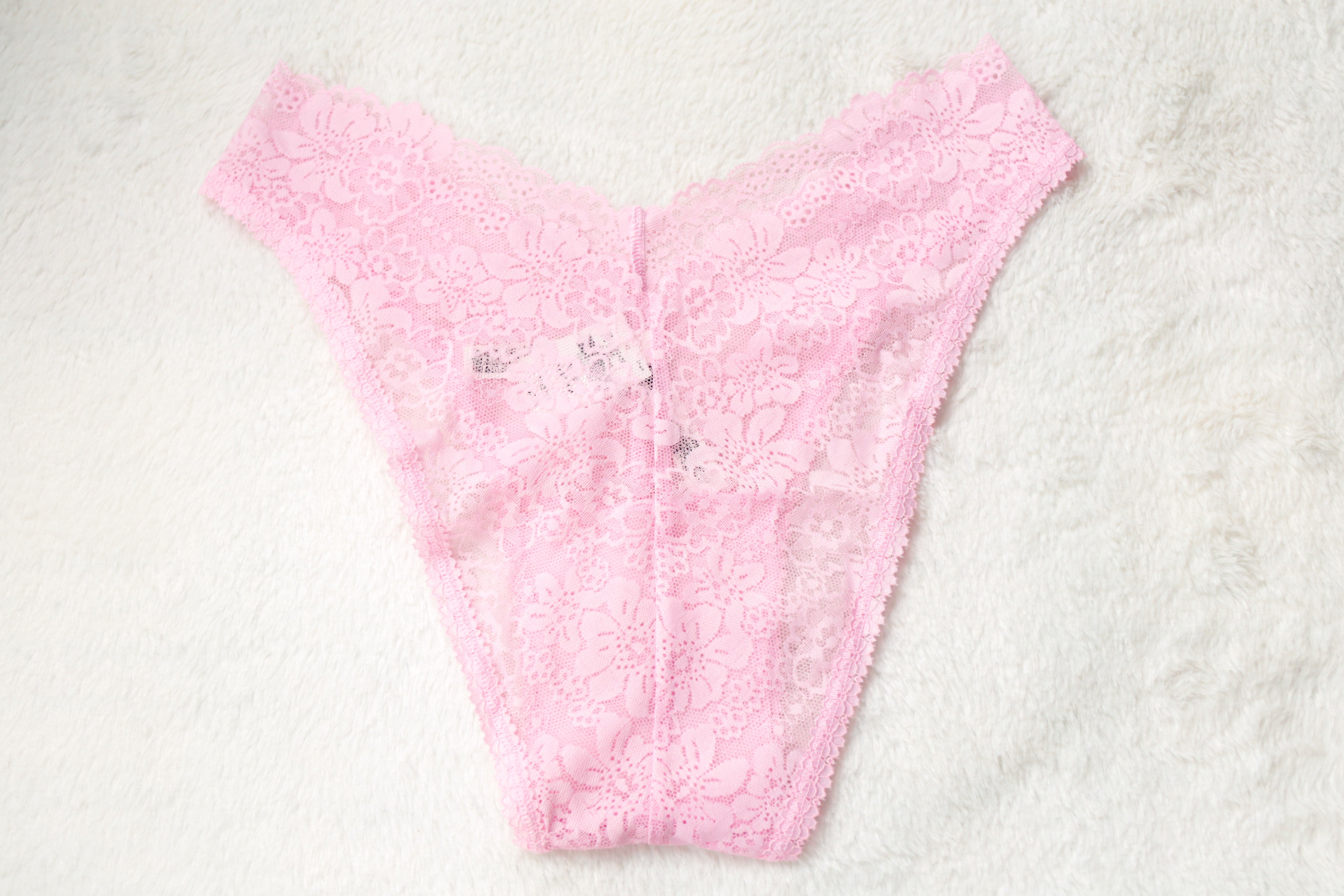 PINK Wink V-Front Brazilian Cheeky Panty Medium Pink NEW