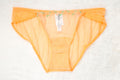 PINK Wink Sheer Mesh Panel Low Rise Cheeky Panty Medium Orange NEW