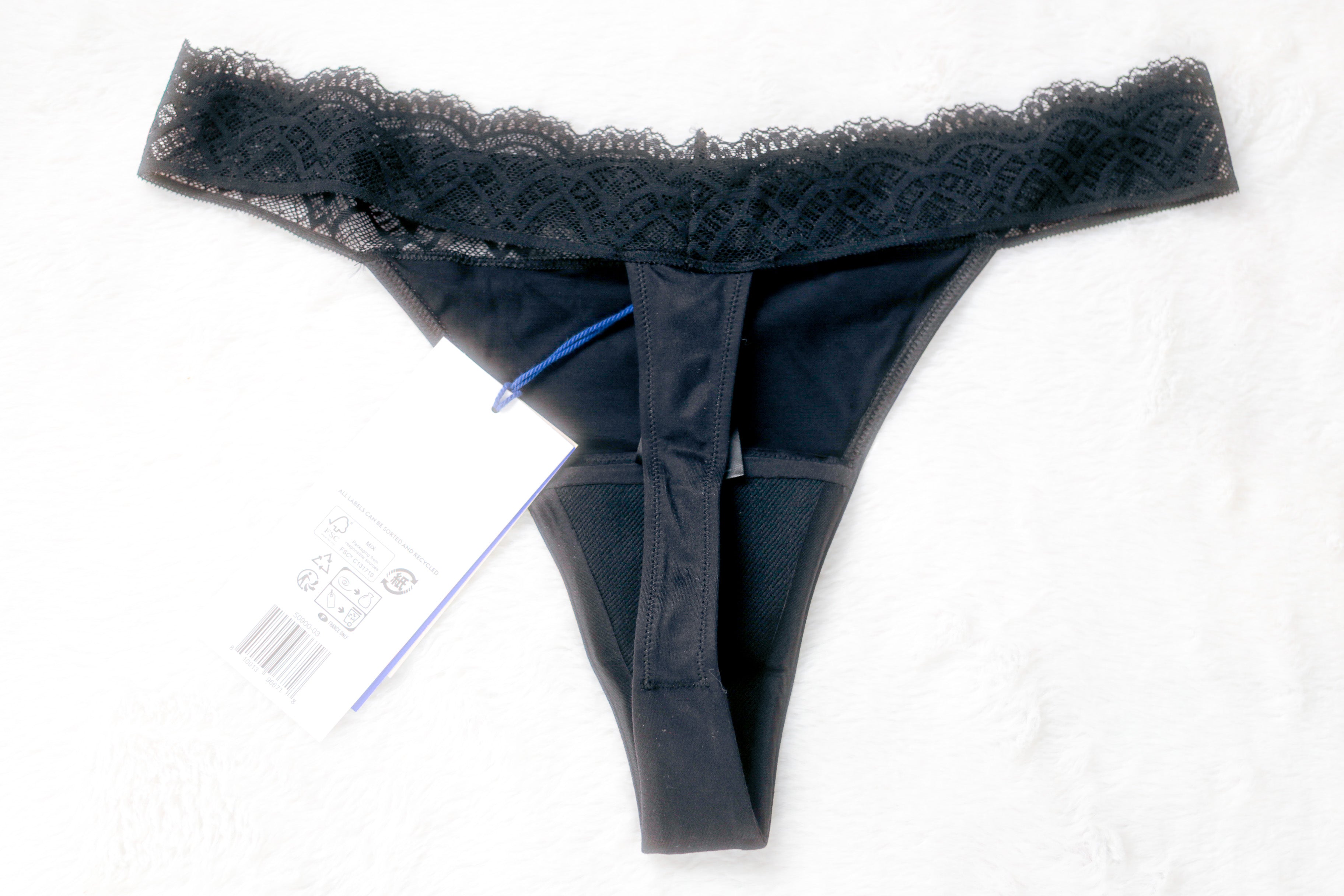 Thinx Speax Leak Protection Thong Panty XL Black NEW