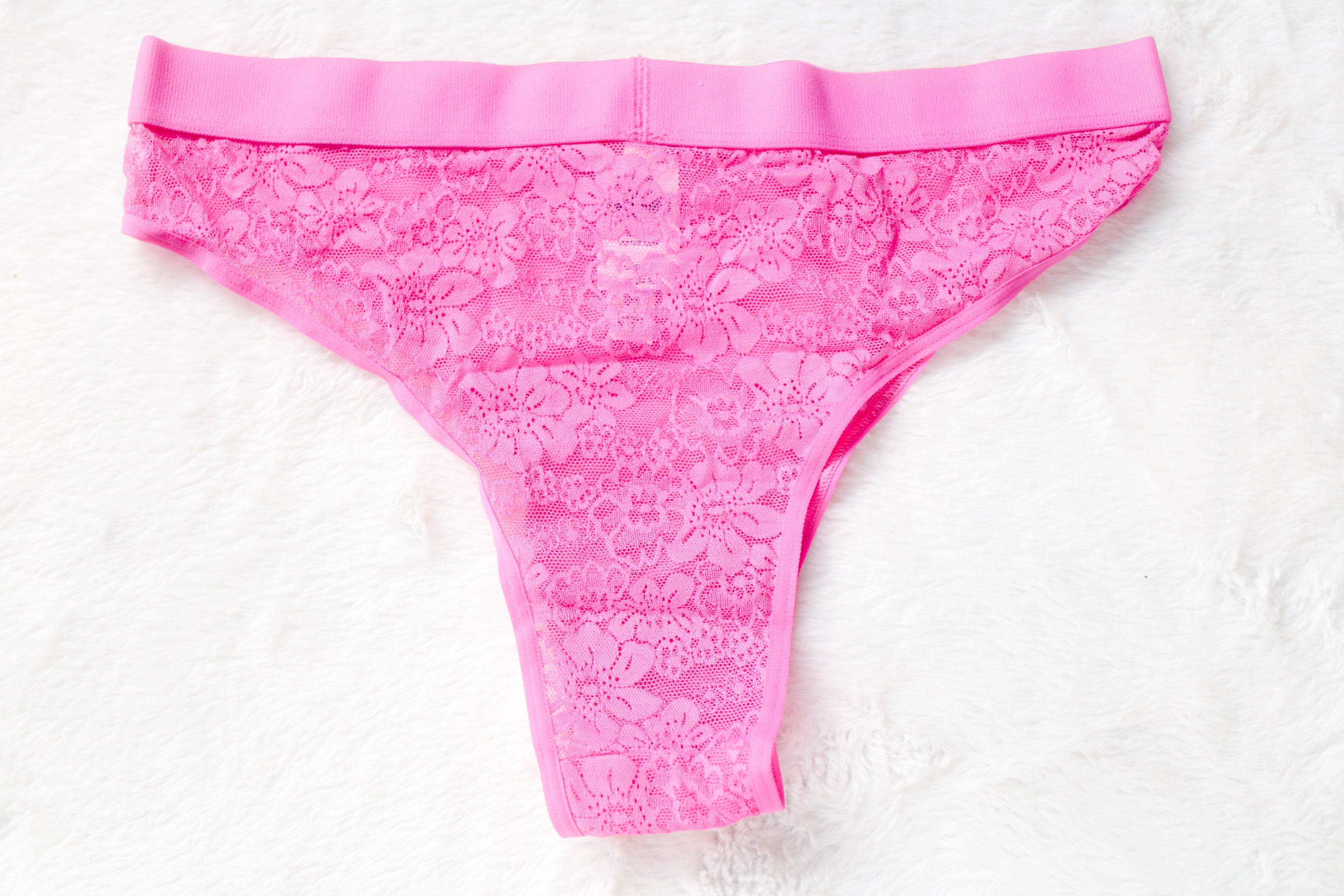 PINK Bling Lacie Logo Brazilian Panty Medium Pink NEW