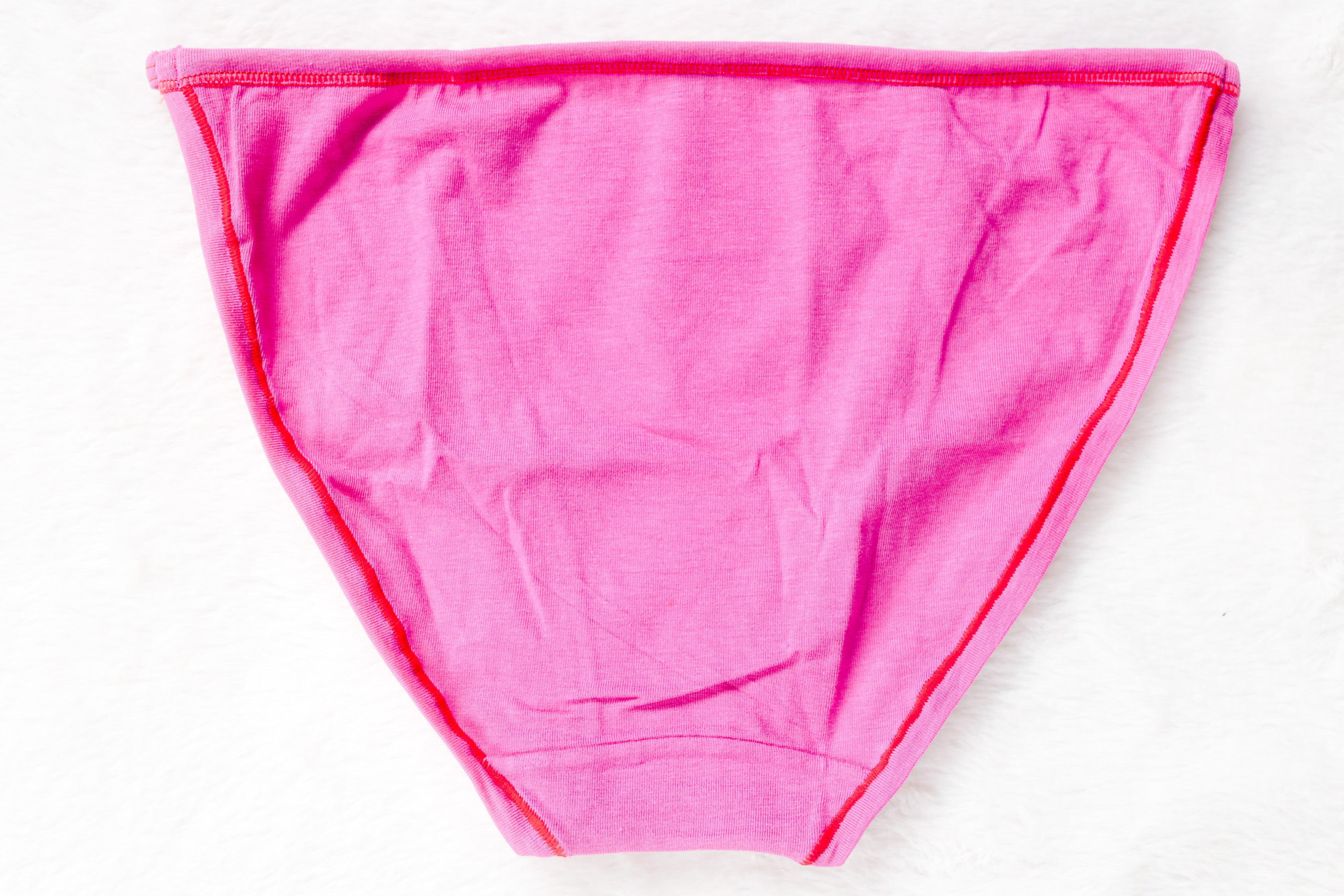 PINK Cotton String Bikini Panty Candy Cane Peekaboo Patch Medium Pink NEW