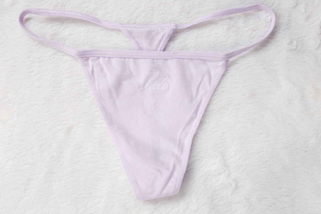 Victoria's Secret Bridal Cotton Stretch V-string Panty Medium NEW
