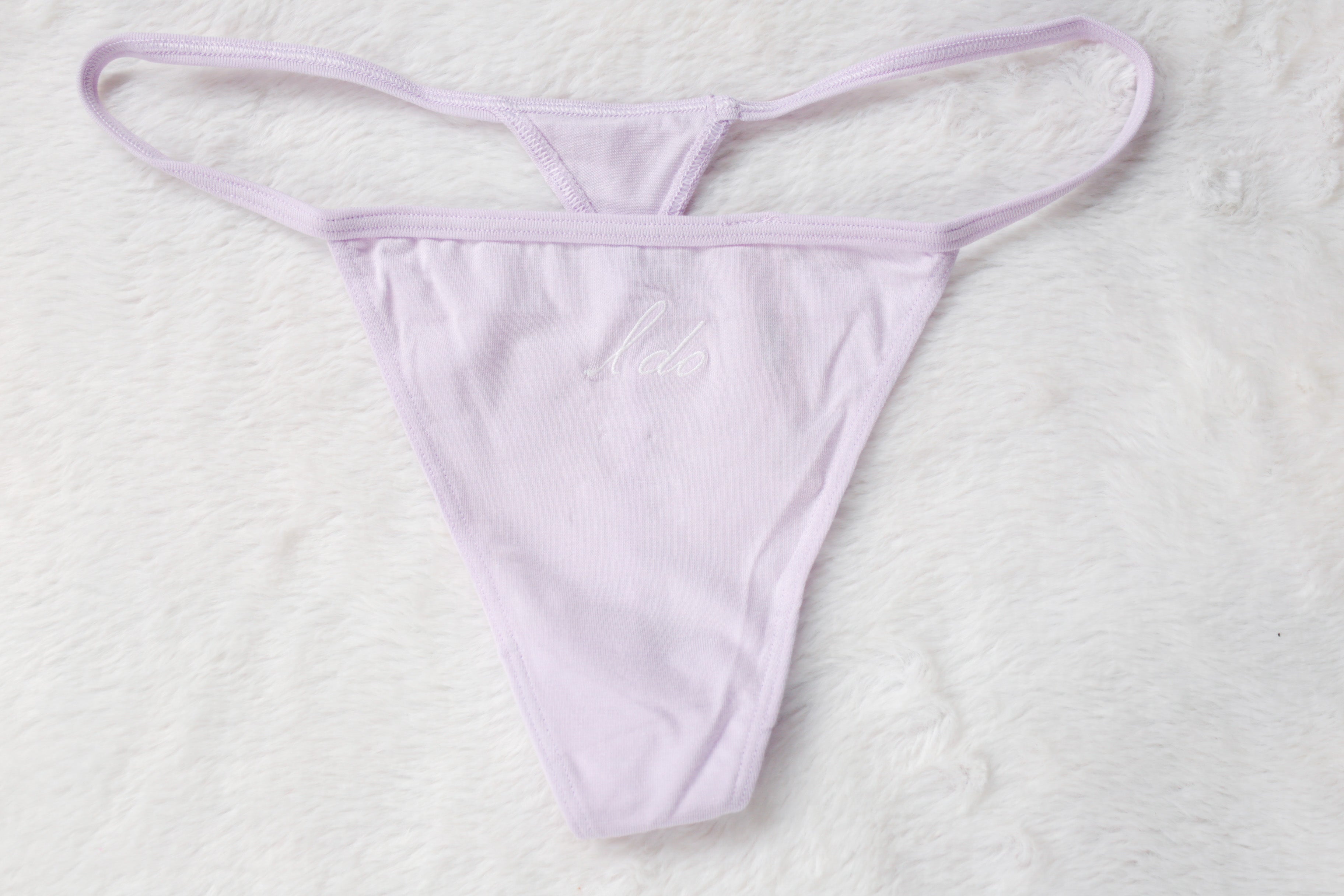 Victoria's Secret Bridal Cotton Stretch V-string Panty Medium NEW