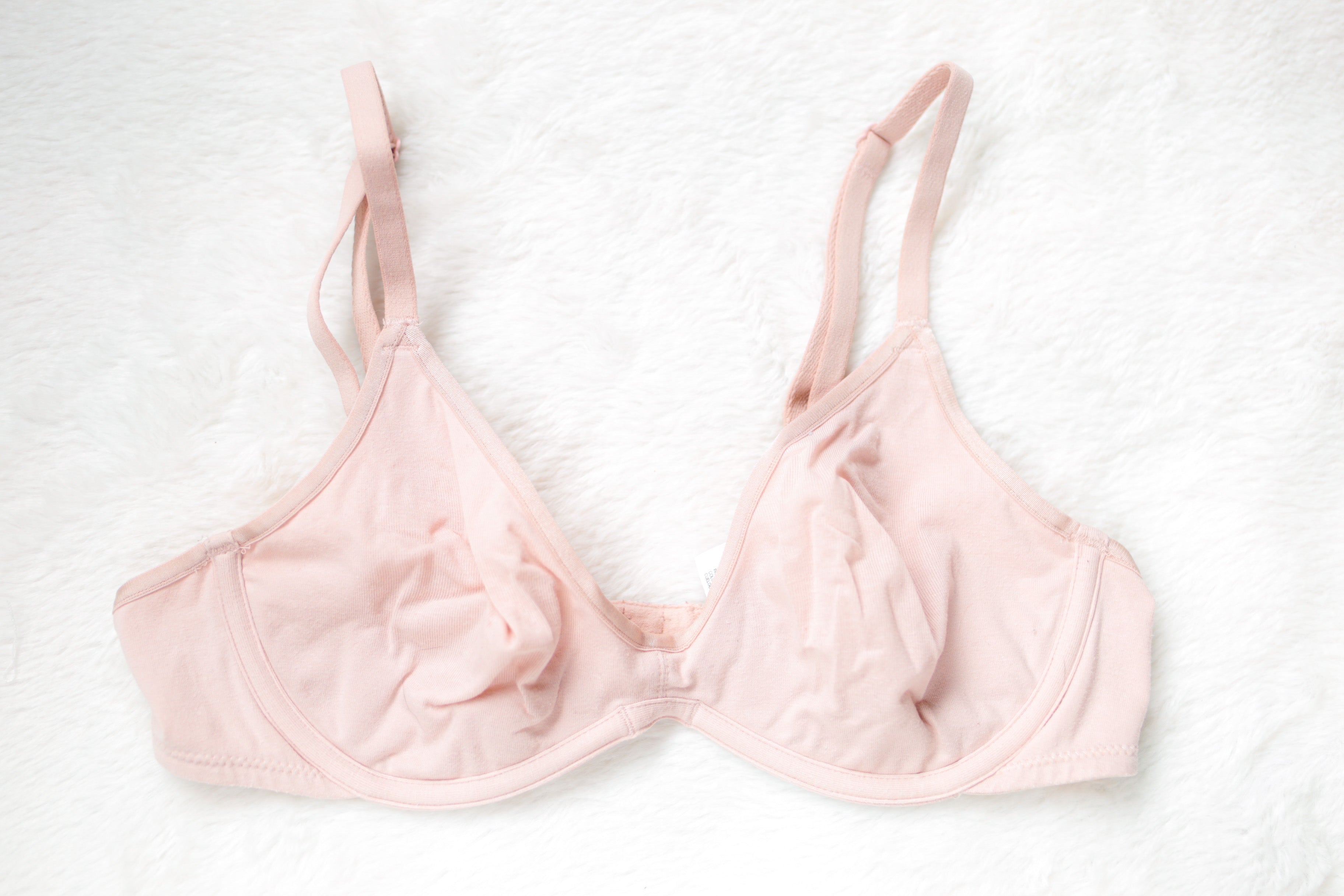 b.tempt'd 34B Cotton to a Tee Scoop Unlined Seamless Underwire Bra Pink 951272