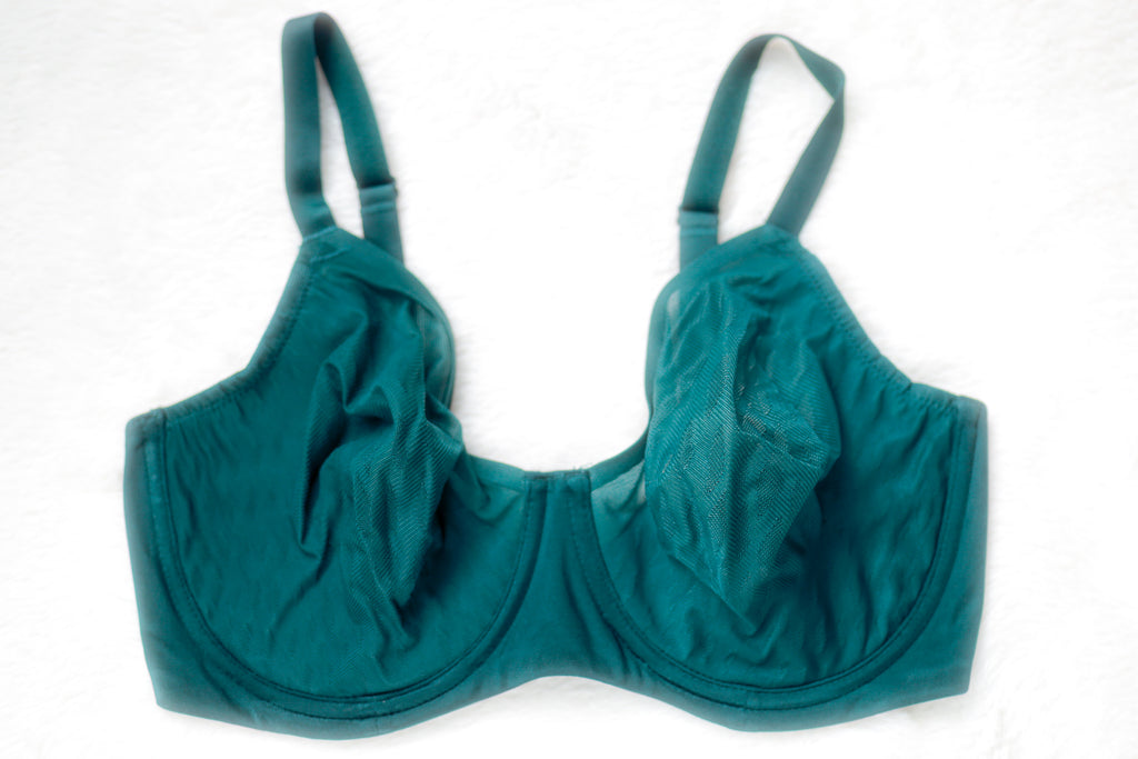 Wacoal Elevated Allure 855336 Unlined Sheer Breathable Underwire Bra Green 34D