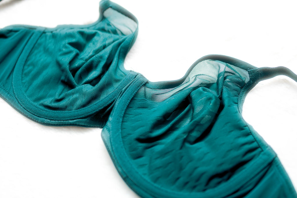 Wacoal Elevated Allure 855336 Unlined Sheer Breathable Underwire Bra Green 34D
