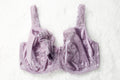 Fantasie Vintage Clover Balcony Plunge Unlined Satin Underwire Balconette Bra Purple 7010 US 34H UK 34FF