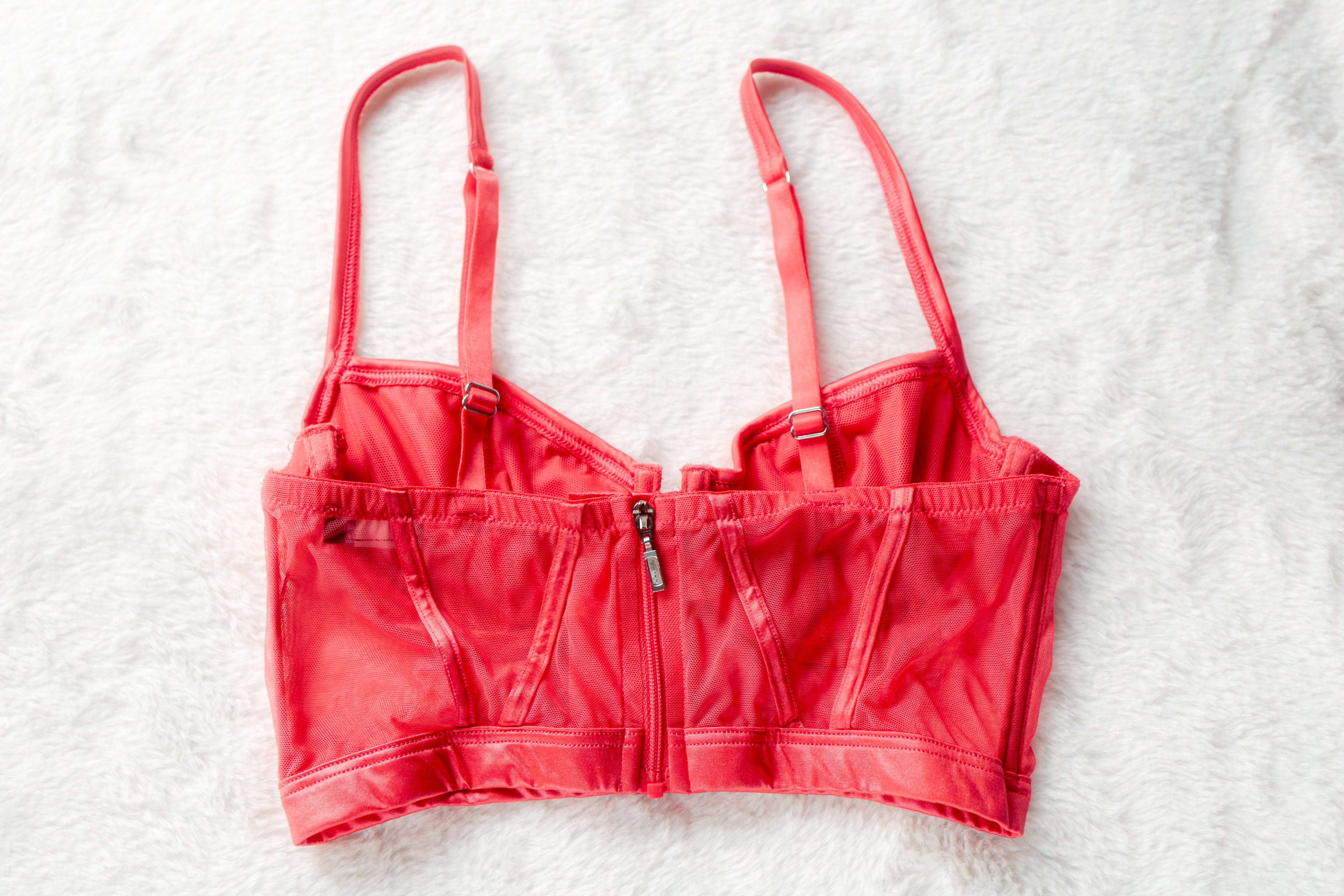 Cosabella Longline Demi Bustier Bra Bra Coral Red XS