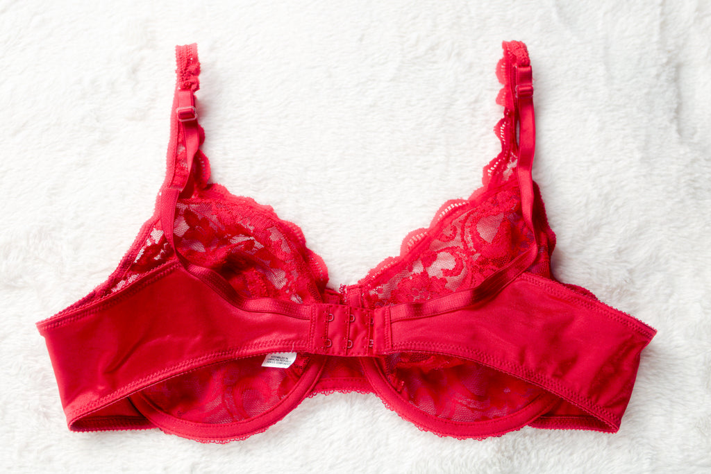 Cabernet Vintage Unlined Lace Underwire Retro Bra Red 40C