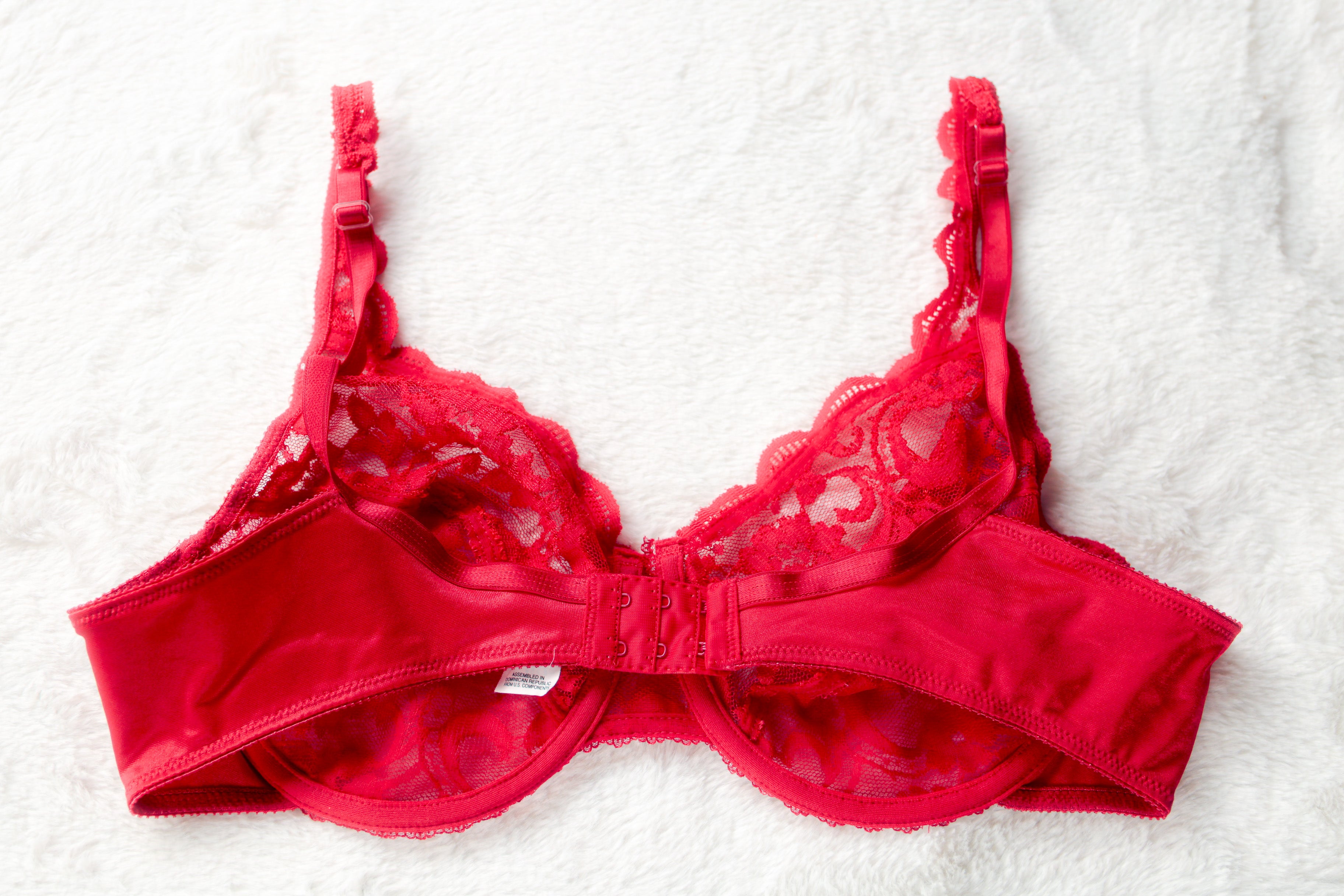 Cabernet Vintage Unlined Lace Underwire Retro Bra Red 40C