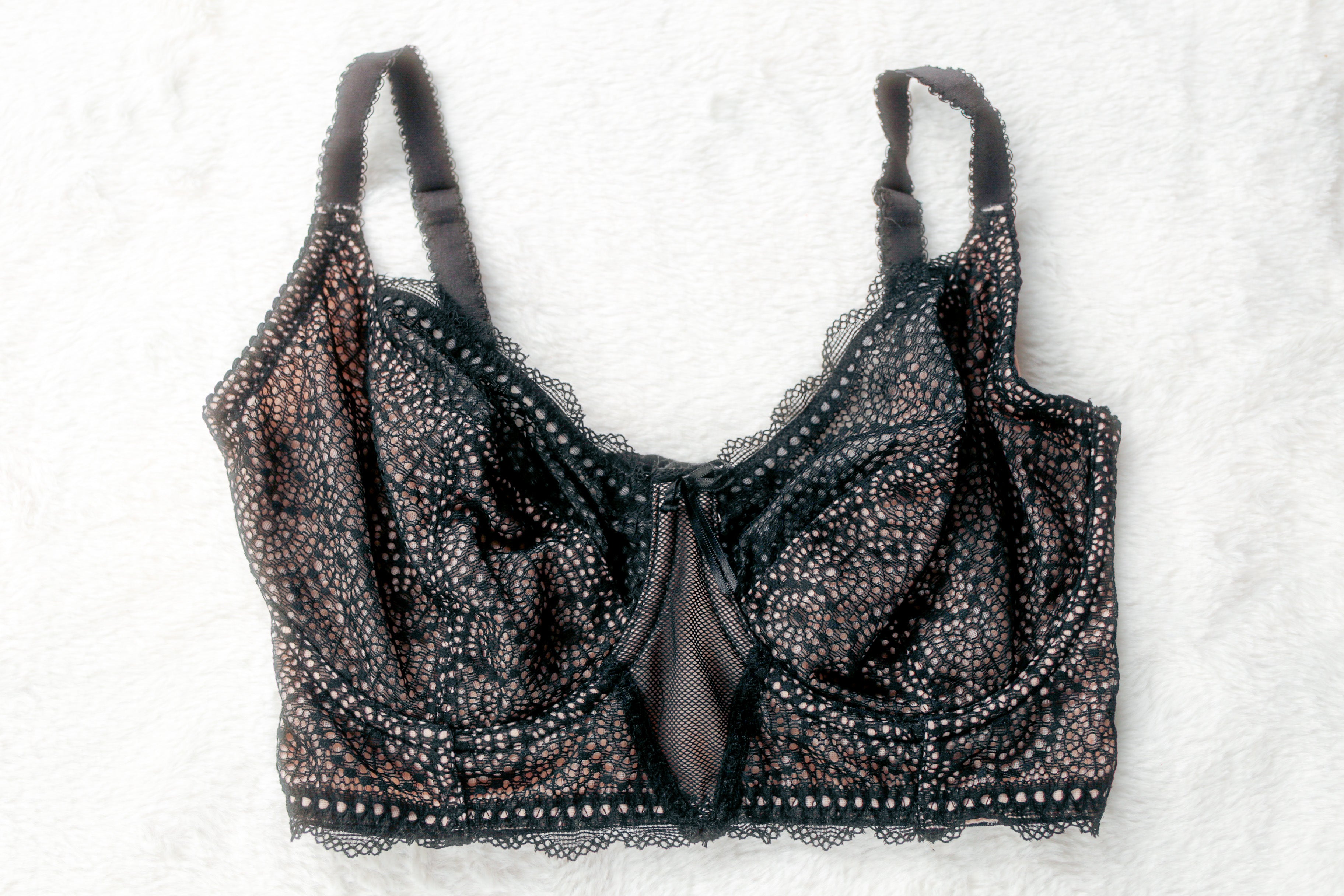 Pour Moi  Eclipse Longline Underwire Bra Black US 32G UK 32F