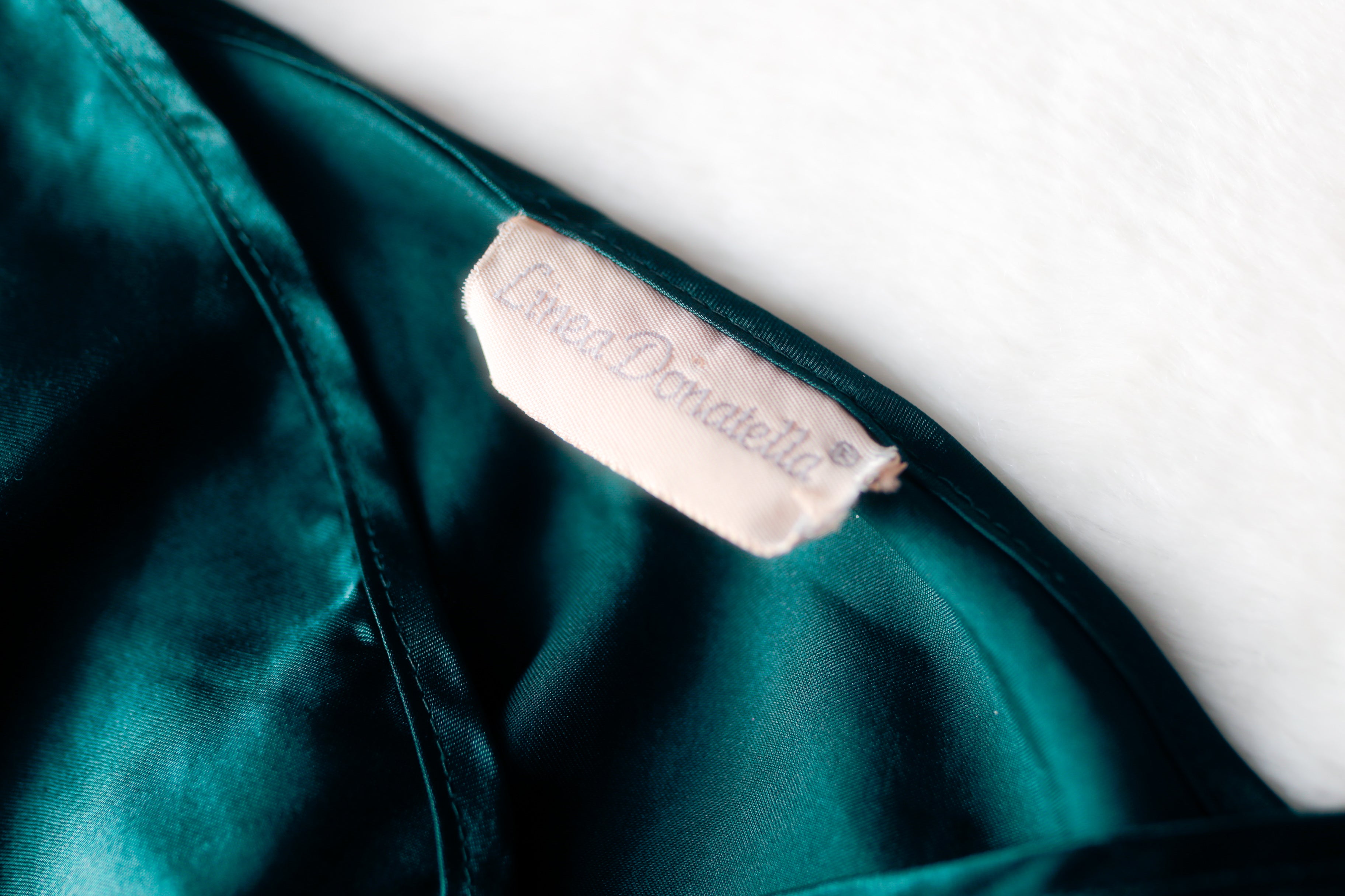 Linea Donatella Vintage 80s Soft Satin Chemise Lingerie Green Medium
