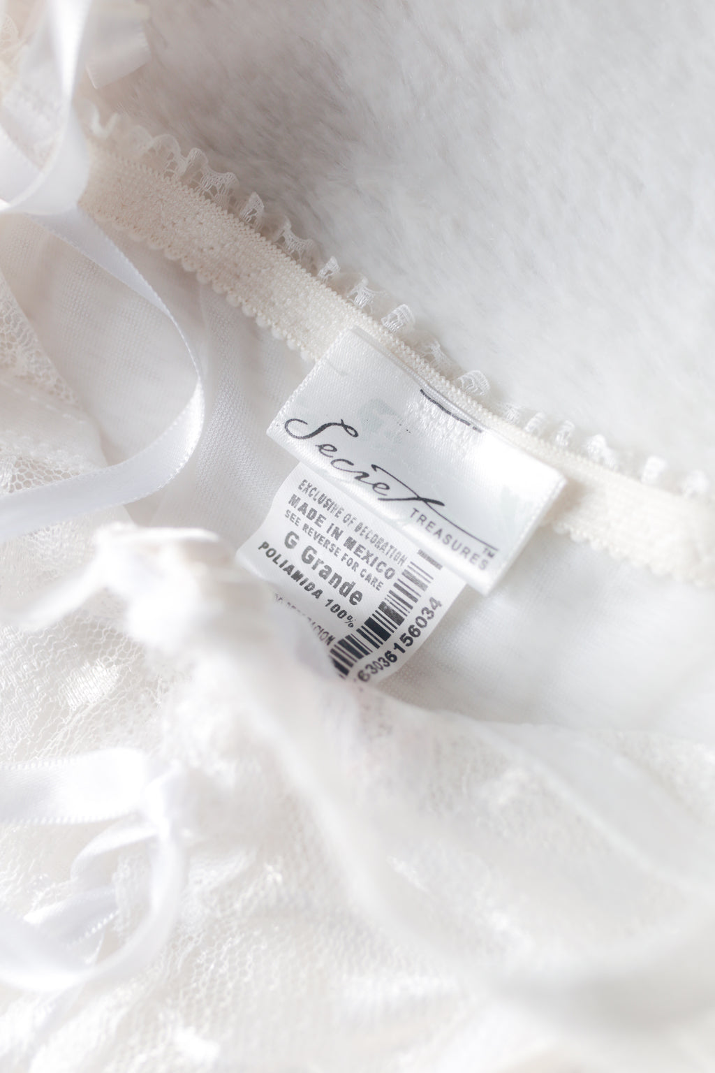 Secret Treasures Vintage Boned Bustier Chemise Lingerie White Lace Large